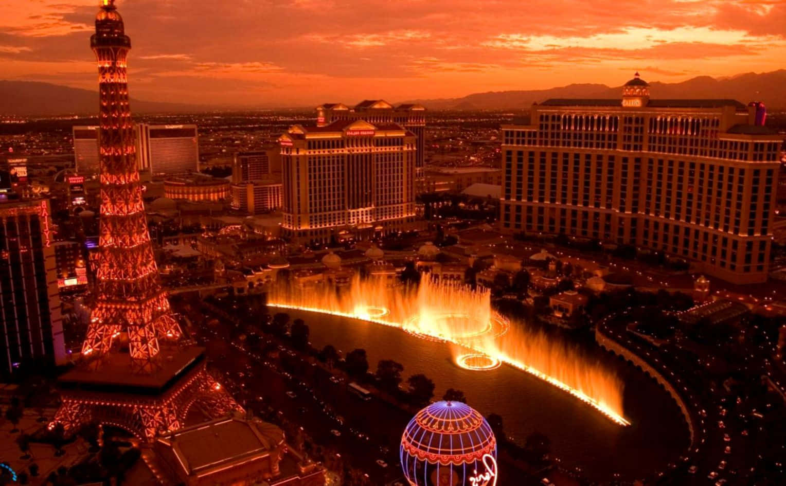 The Bright Lights And Colorful Signs Of Sin City, Las Vegas Background