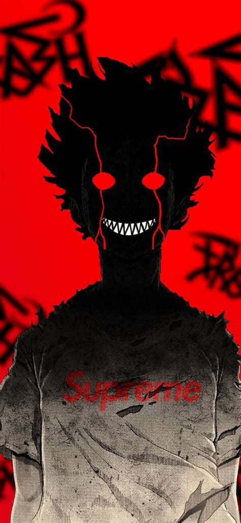 The Brilliant Red Iphone 11 With Creative Anime Design Background