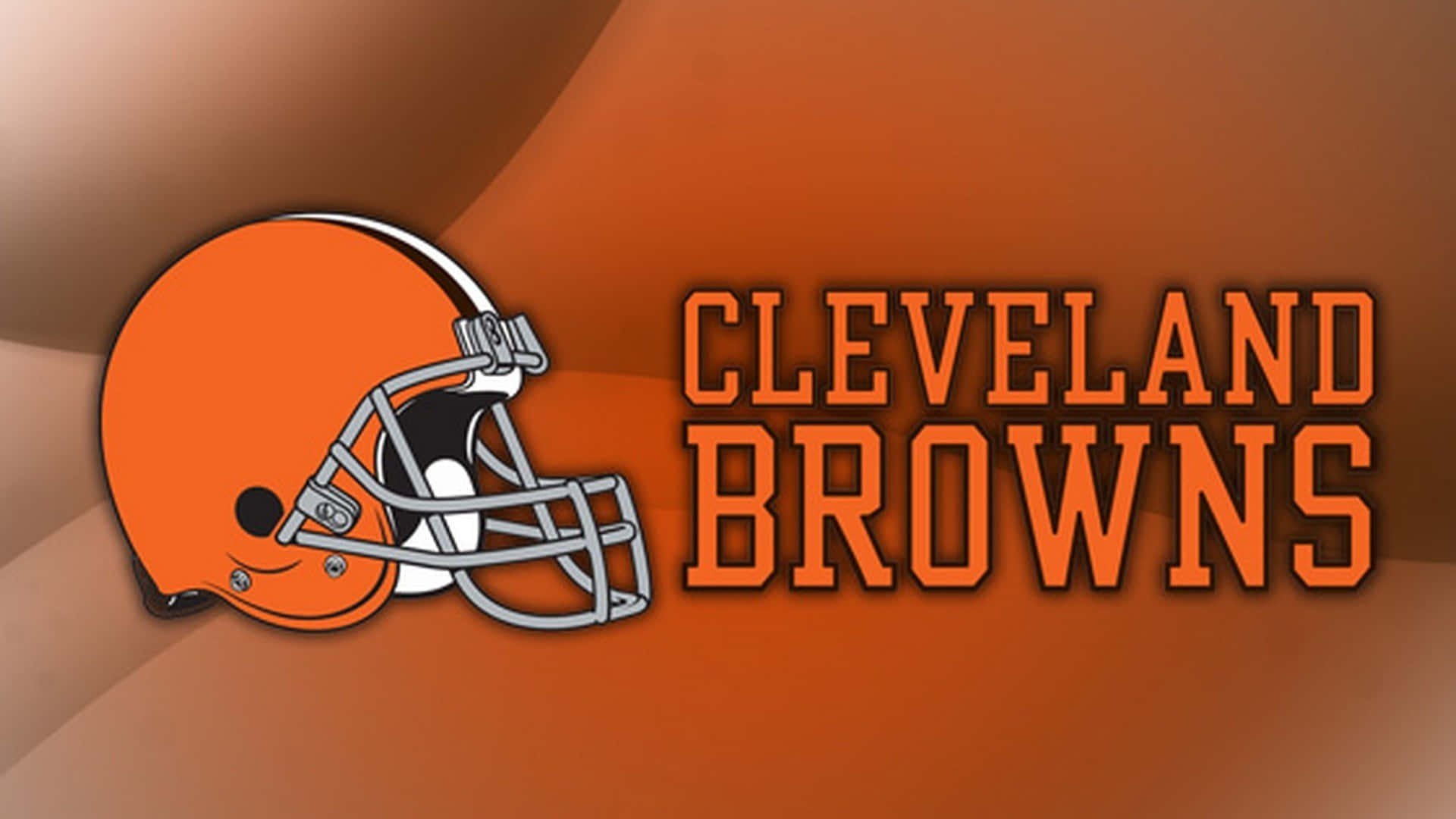 The Brown And White Logo Of The Cleveland Browns Background