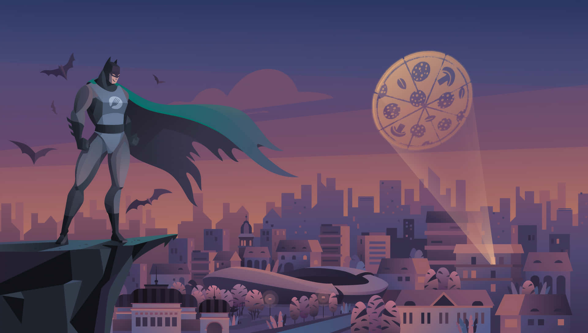 'the Bustling City Of Gotham, Home To The Infamous Batman.' Background