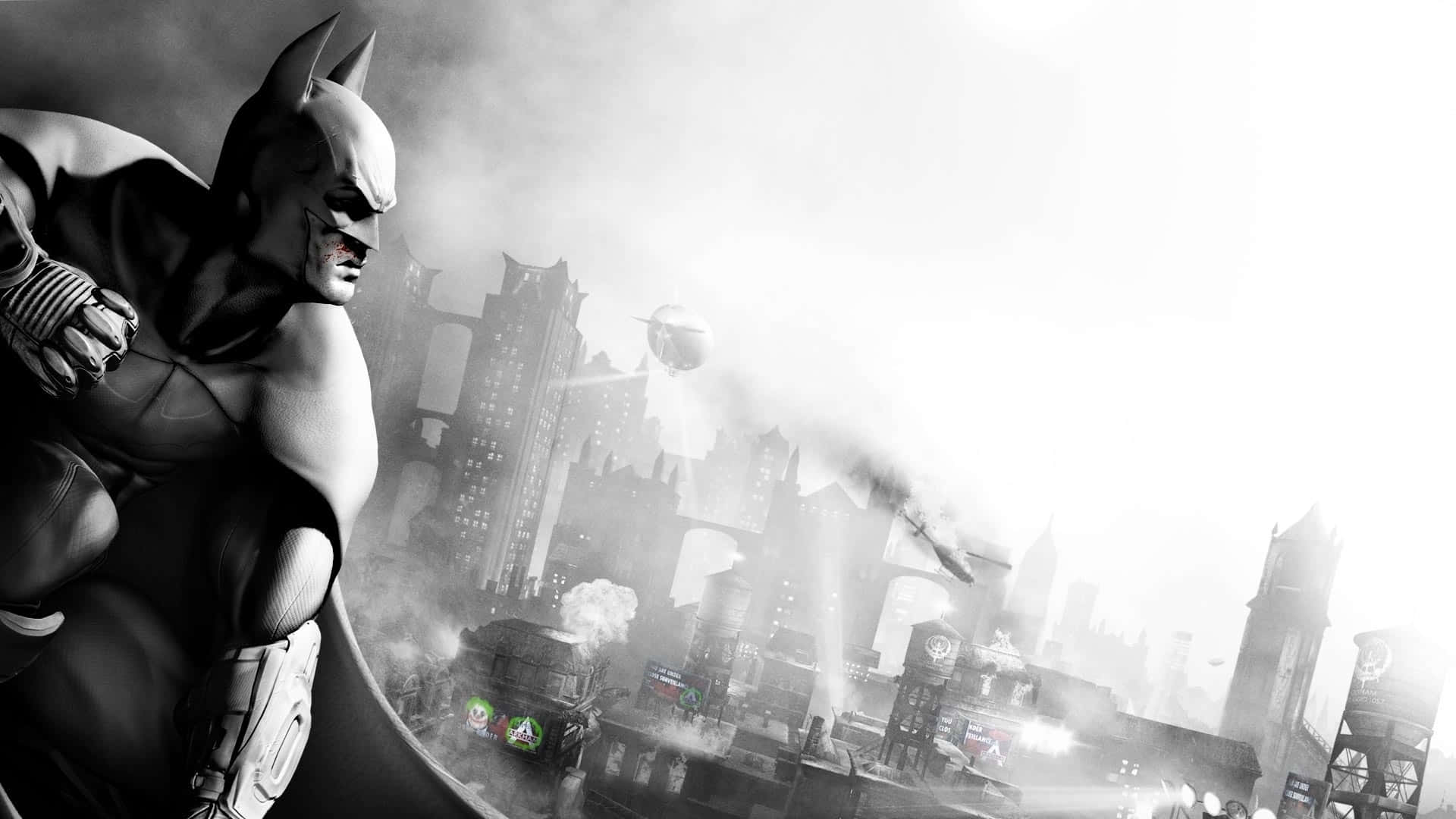 The Bustling Hub Of Batman City Background