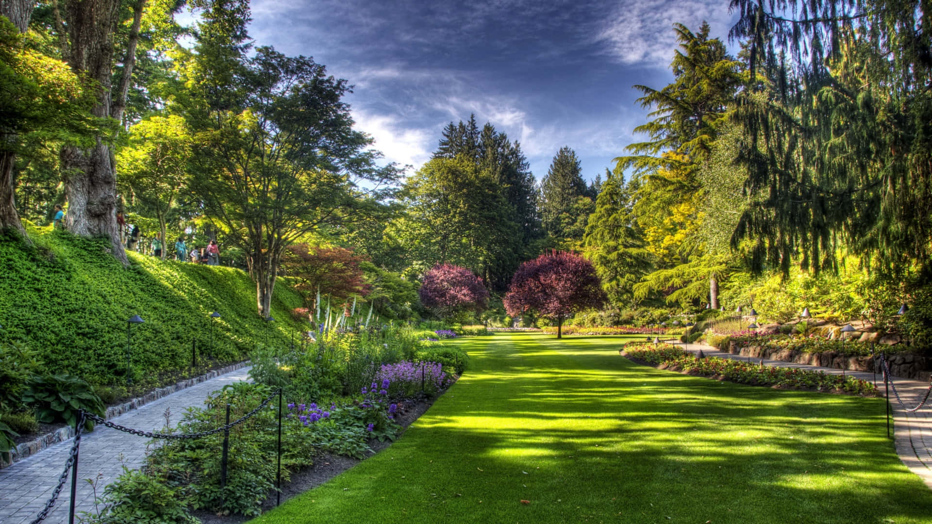 The Butchart Gardens Shrubs British Columbia Background