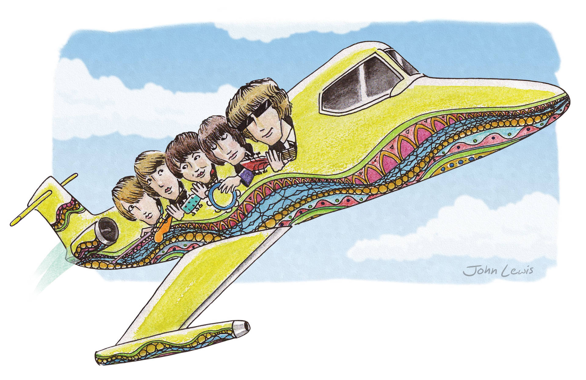 The Byrds Cartoon Art