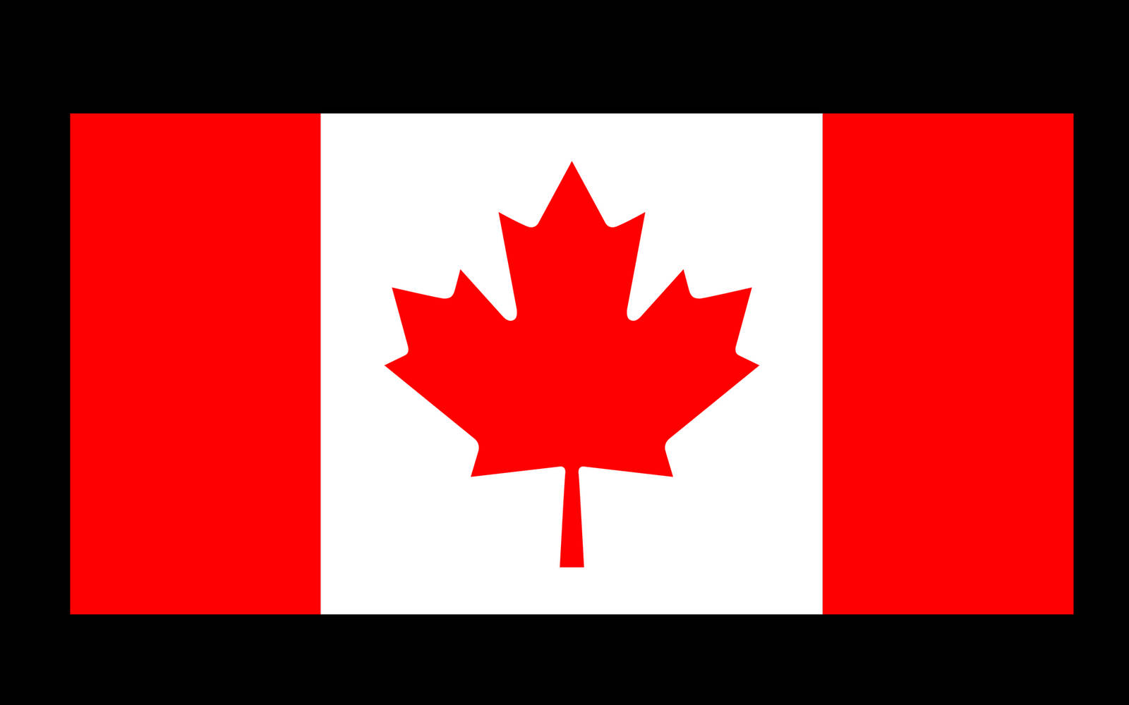 The Canadian Flag In Full Glory Background
