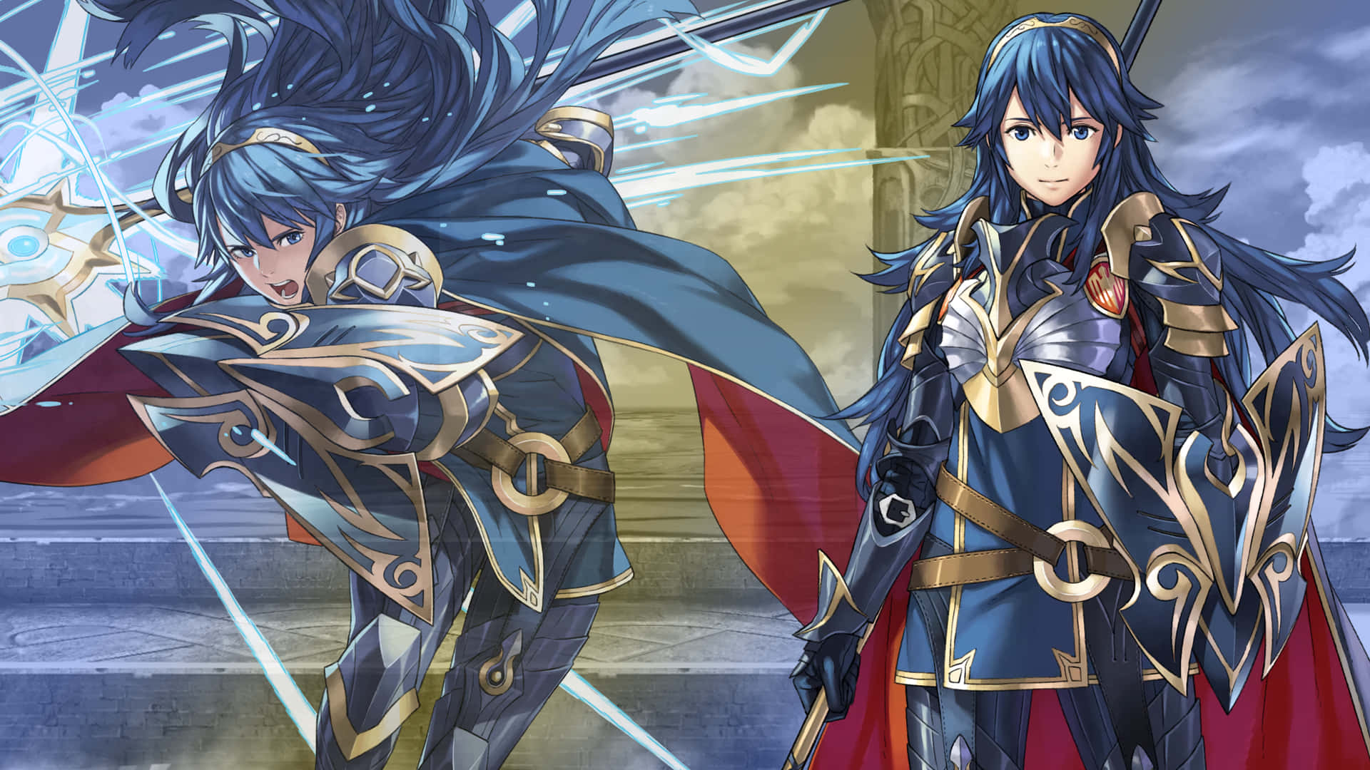 The Caring Face Of Lucina Bringing Hope To The World. Background