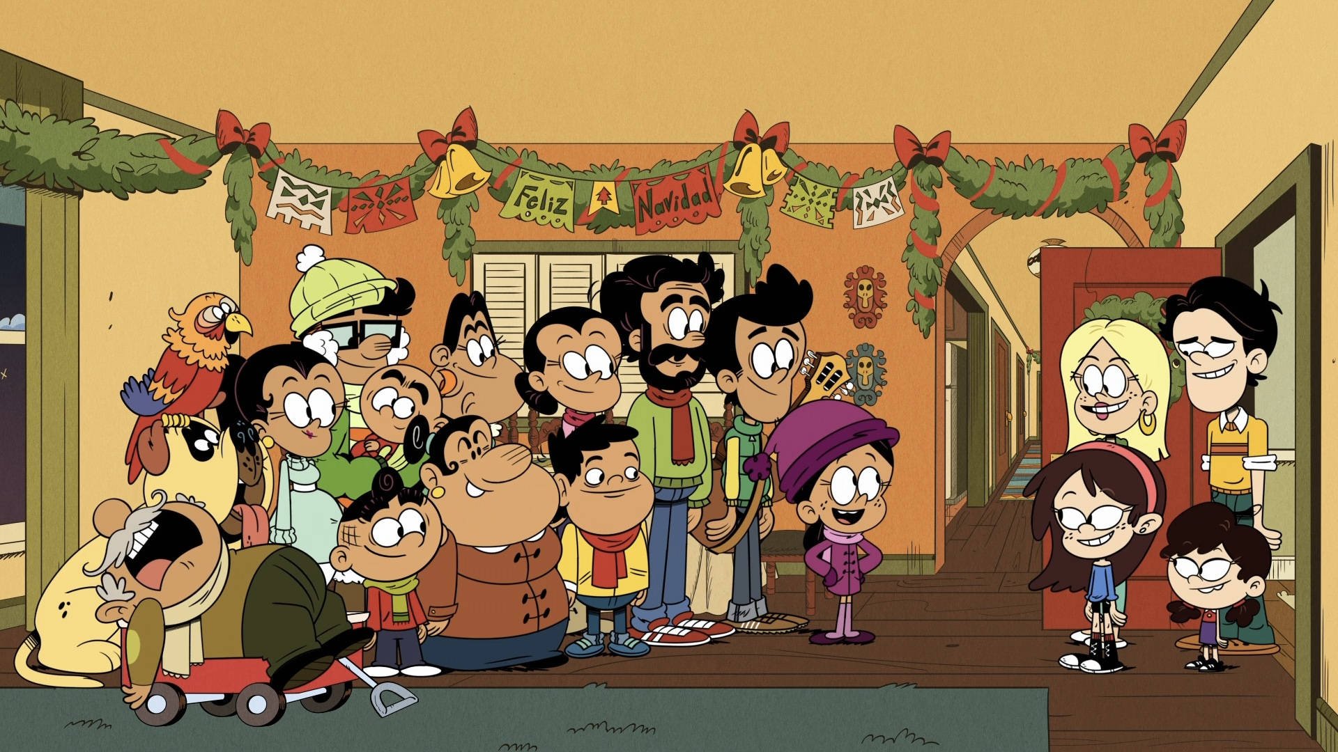 The Casagrandes Christmas Gathering Background