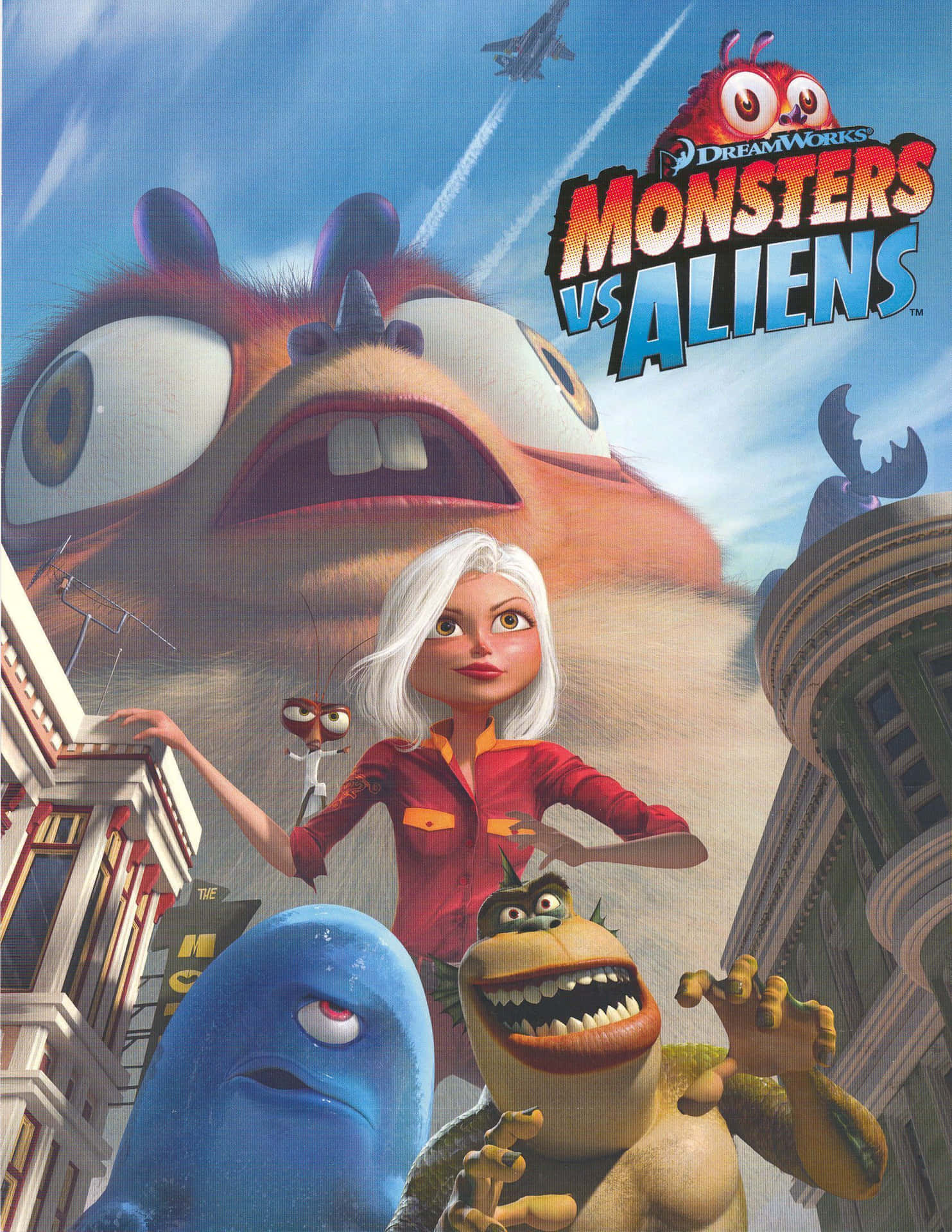 The Cast Of Monsters Vs Aliens Facing A New Challenge Background