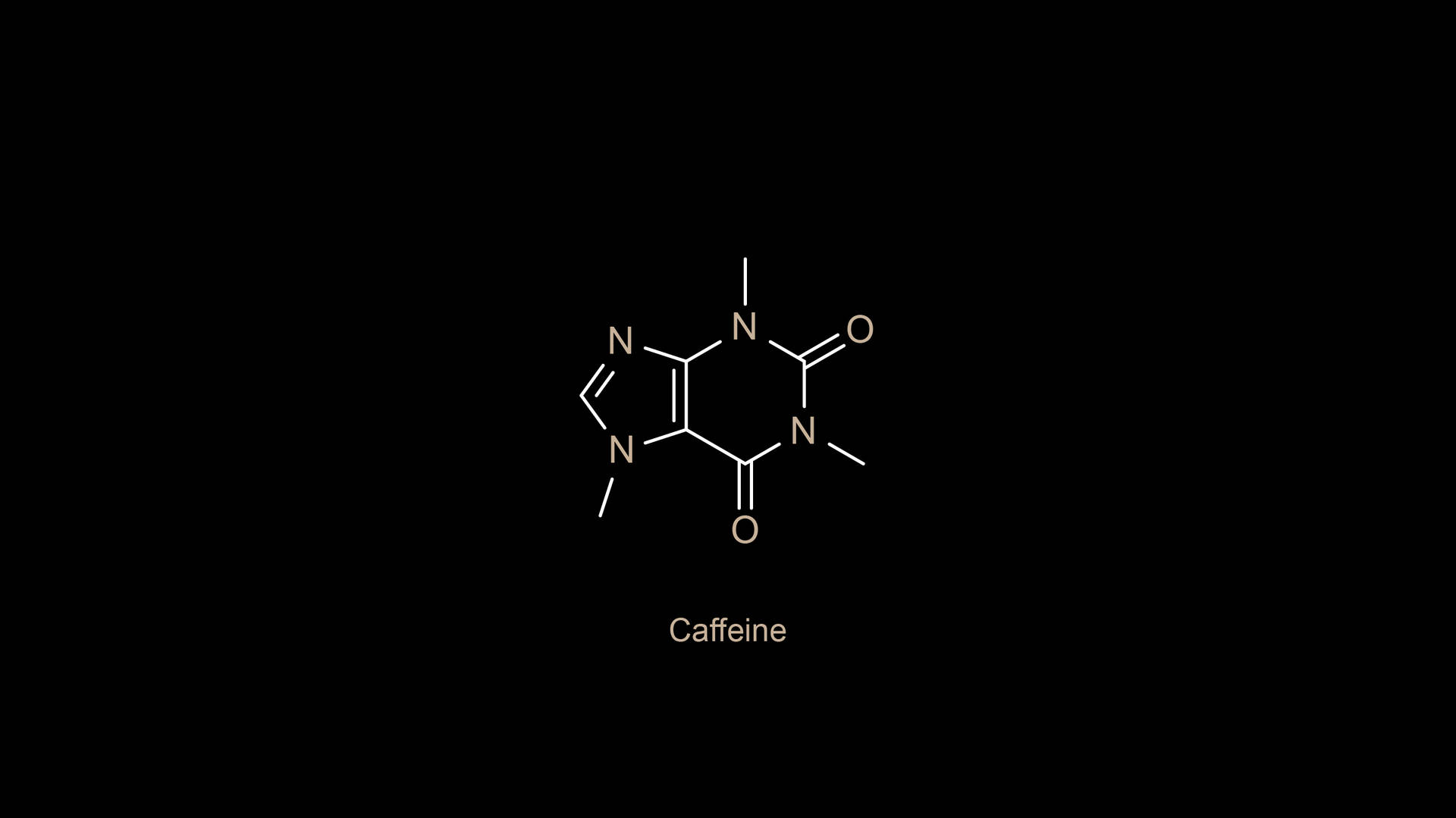 The Chemical Structure Of Caffeine Background