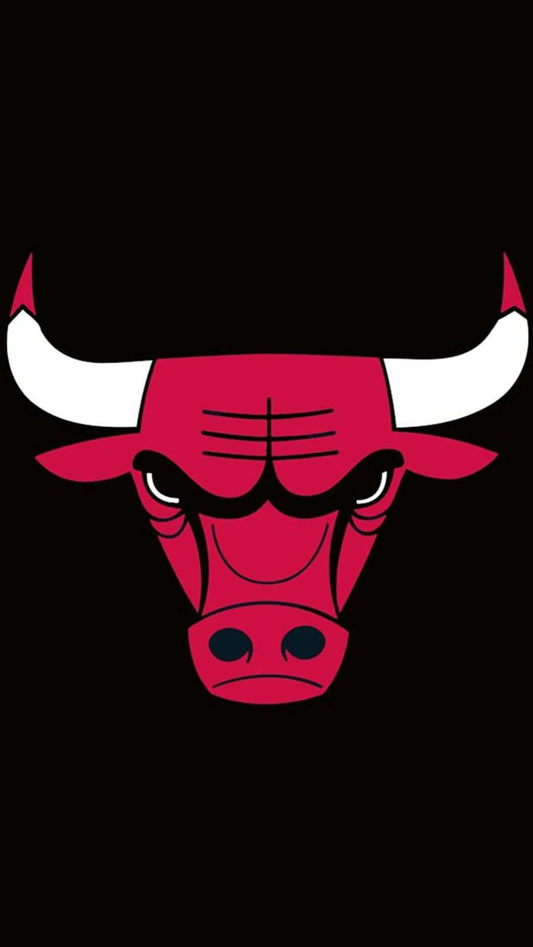 The Chicago Bulls Logo On A Black Background