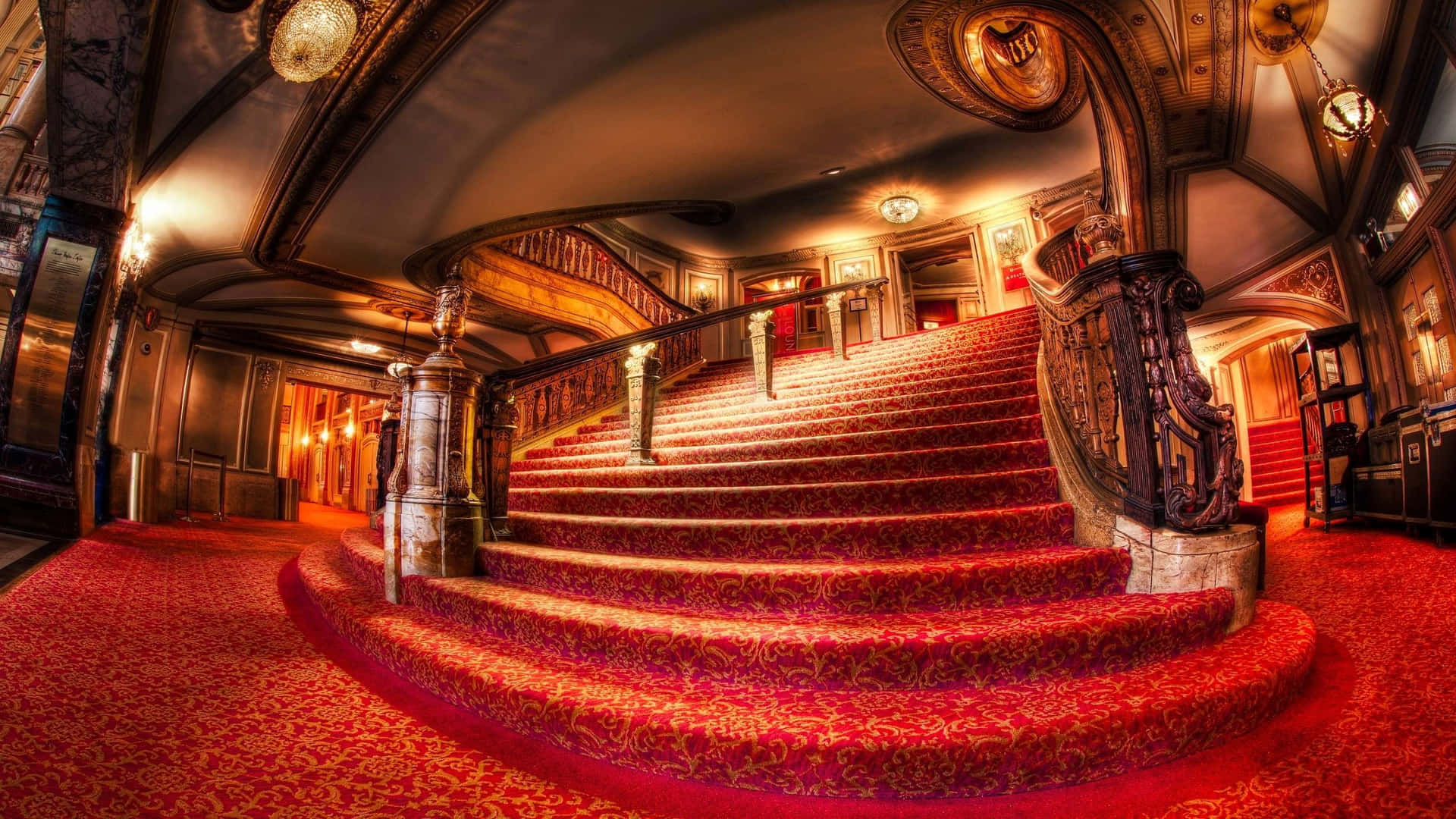 The Chicago Theatre Staircase Background