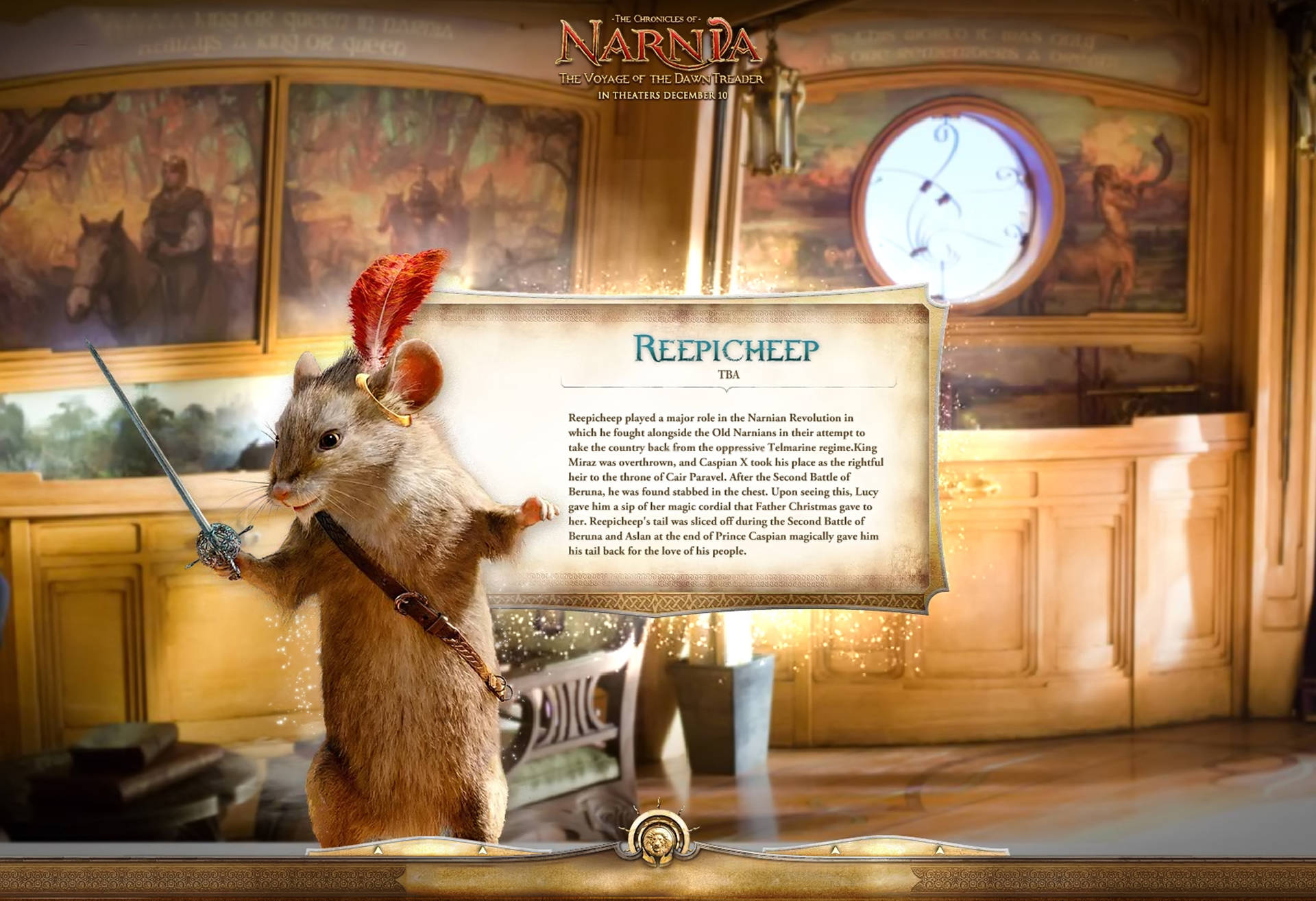 The Chronicles Of Narnia Reepicheep Background