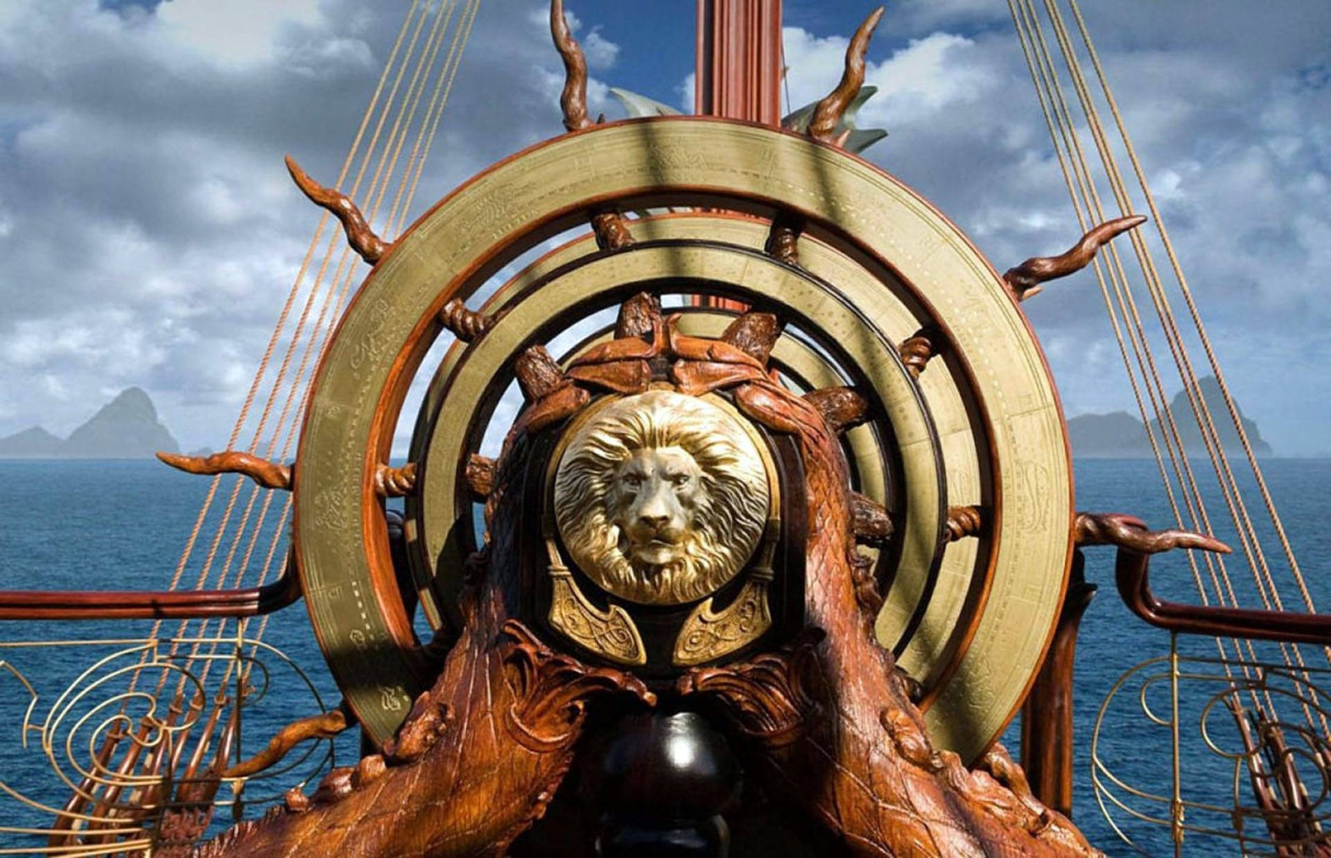 The Chronicles Of Narnia Ship Wheel Background