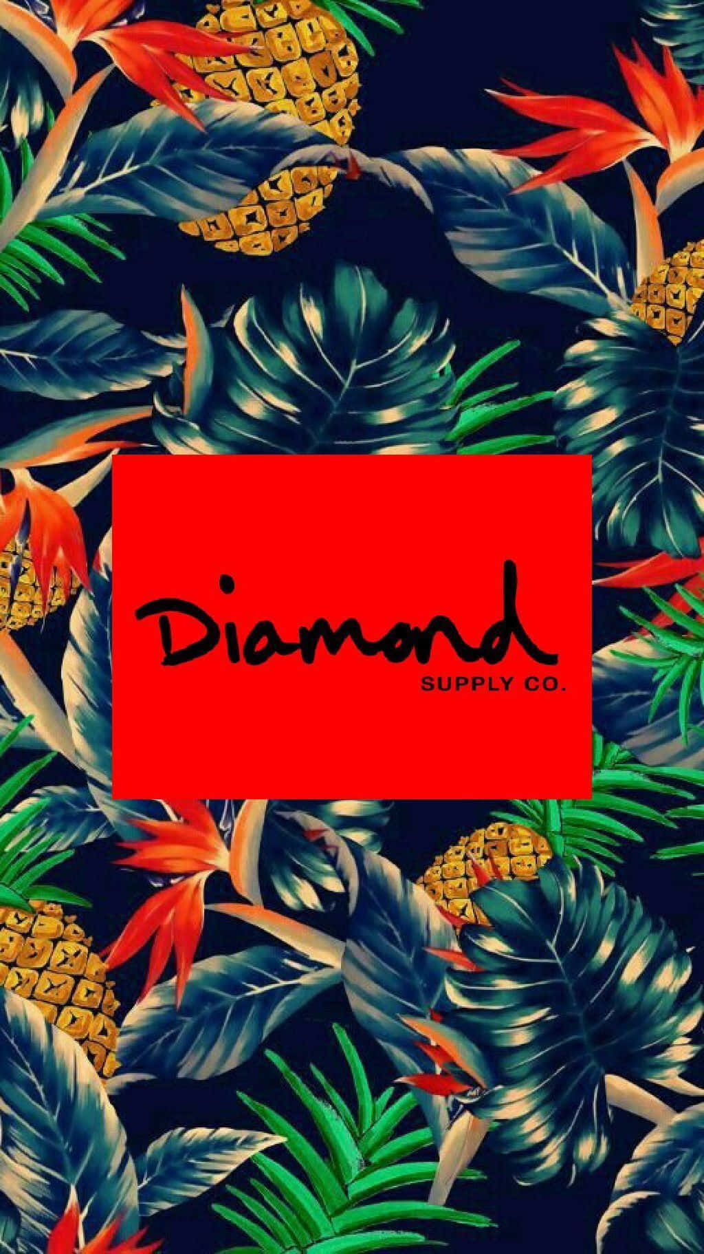 The Classic Diamond Supply Co. Logo Against A Grunge-style Background Background
