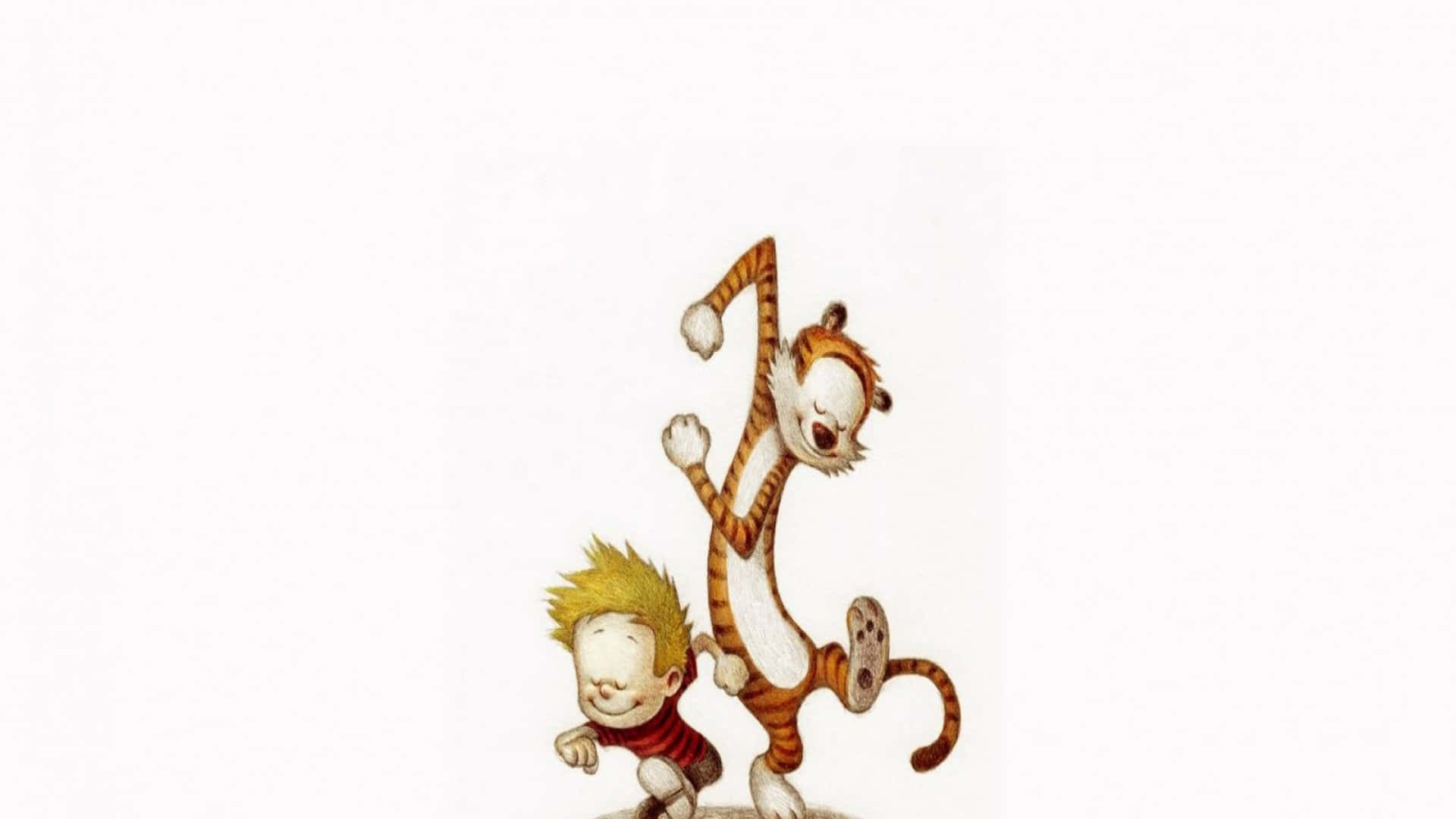 The Classic Duo Of Calvin And Hobbes, Ready For Their Next Adventure