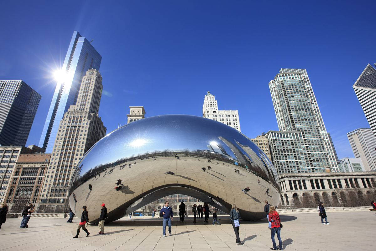 The Cloud Gate In Chicago, Illinois