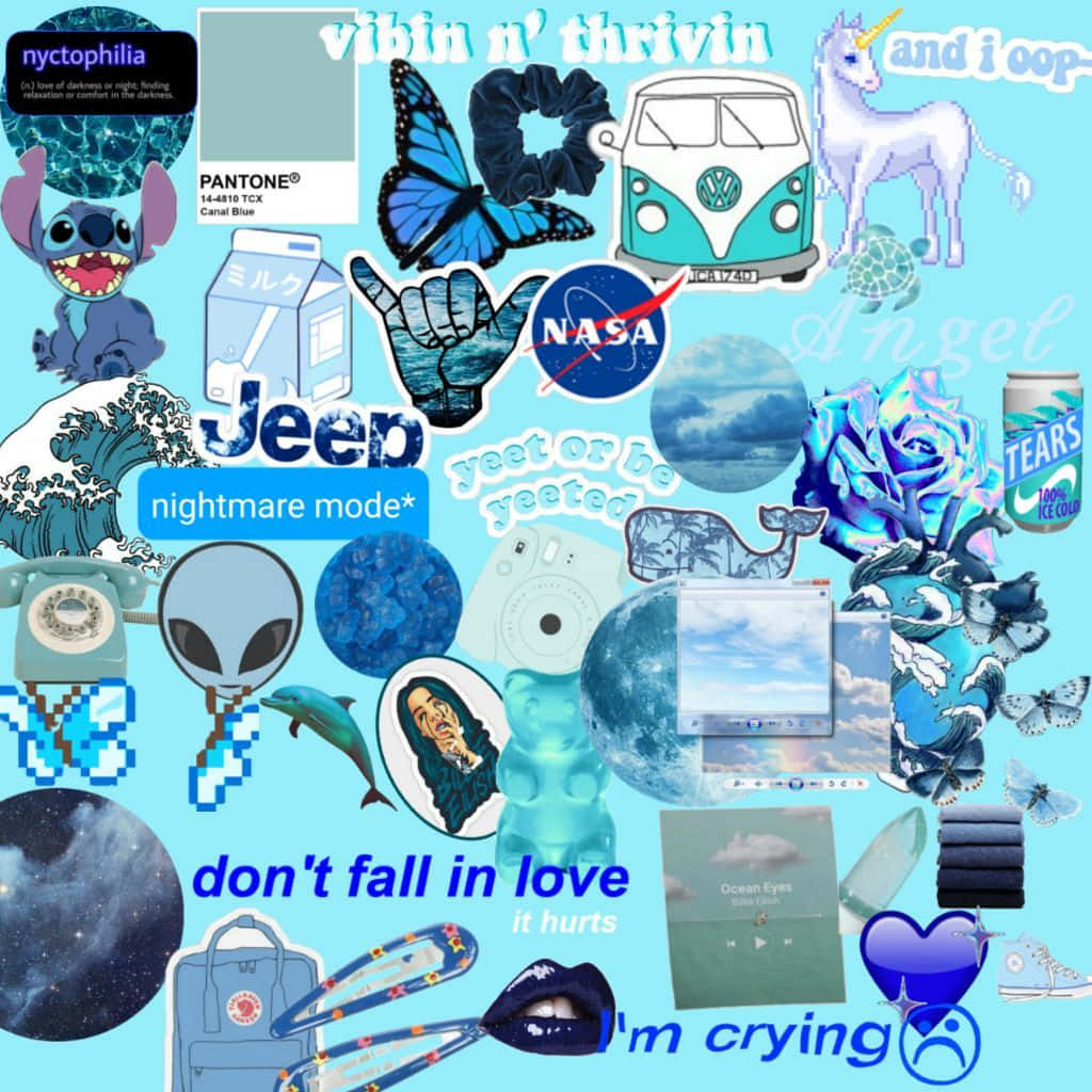 The Color And Beauty Of Hidden Blue Things Background