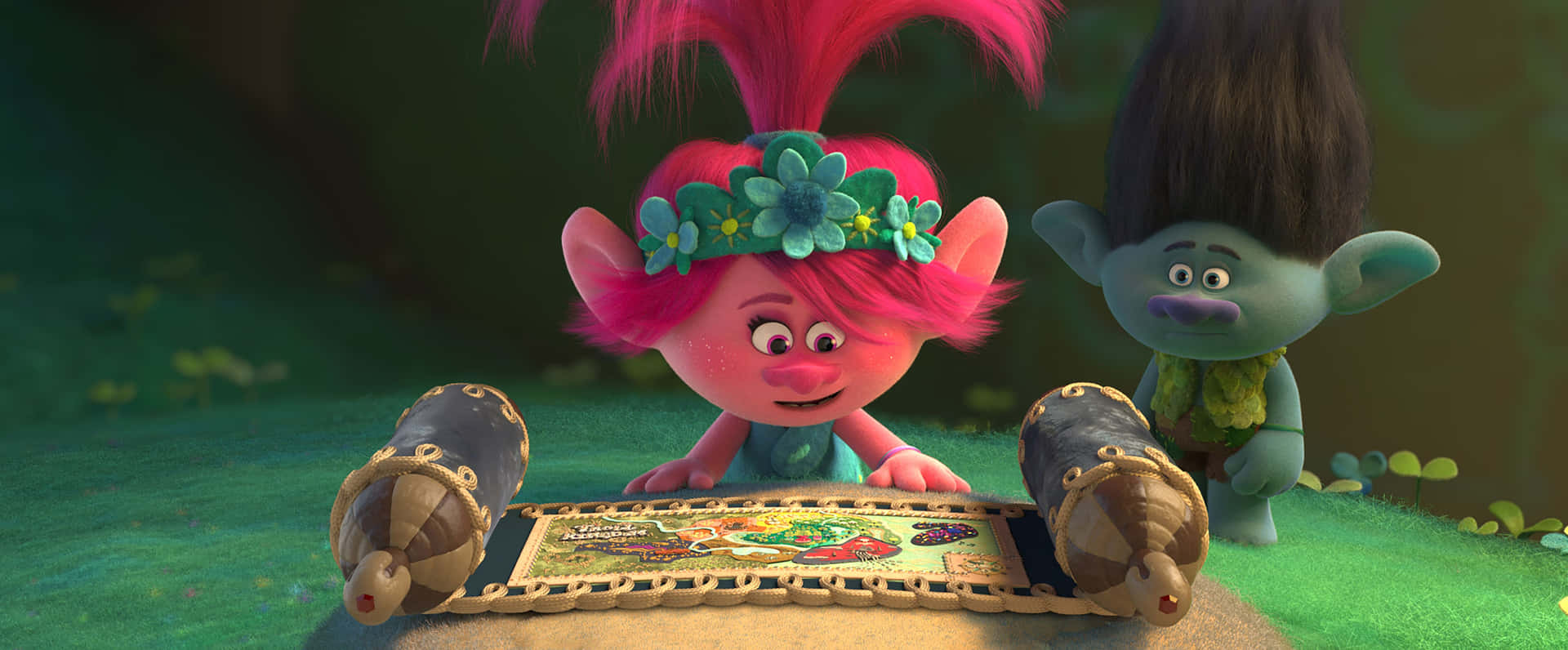 The Colorful And Funky Characters Of Trolls World Tour Background