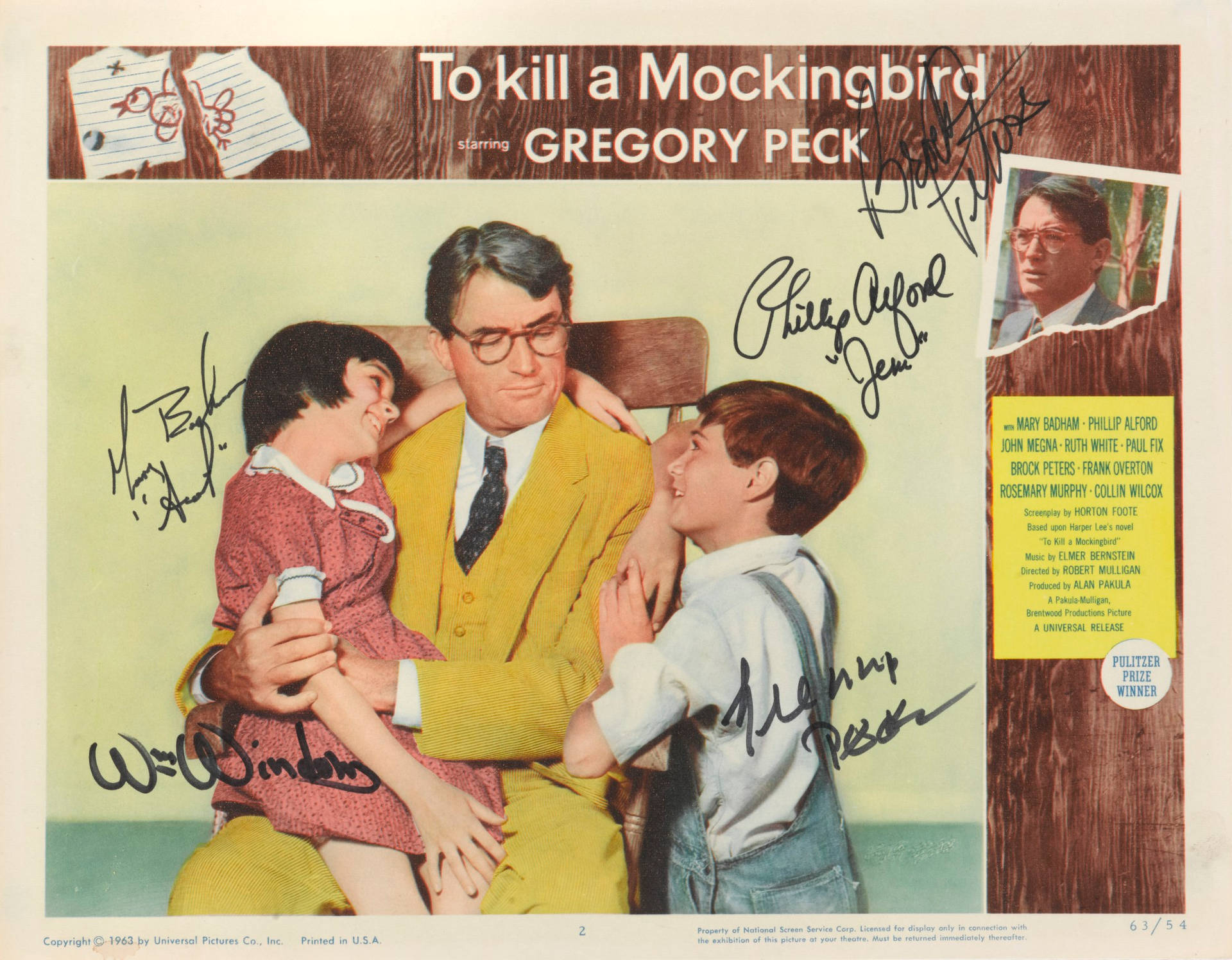 The Colorized Poster Of To Kill A Mockingbird Background