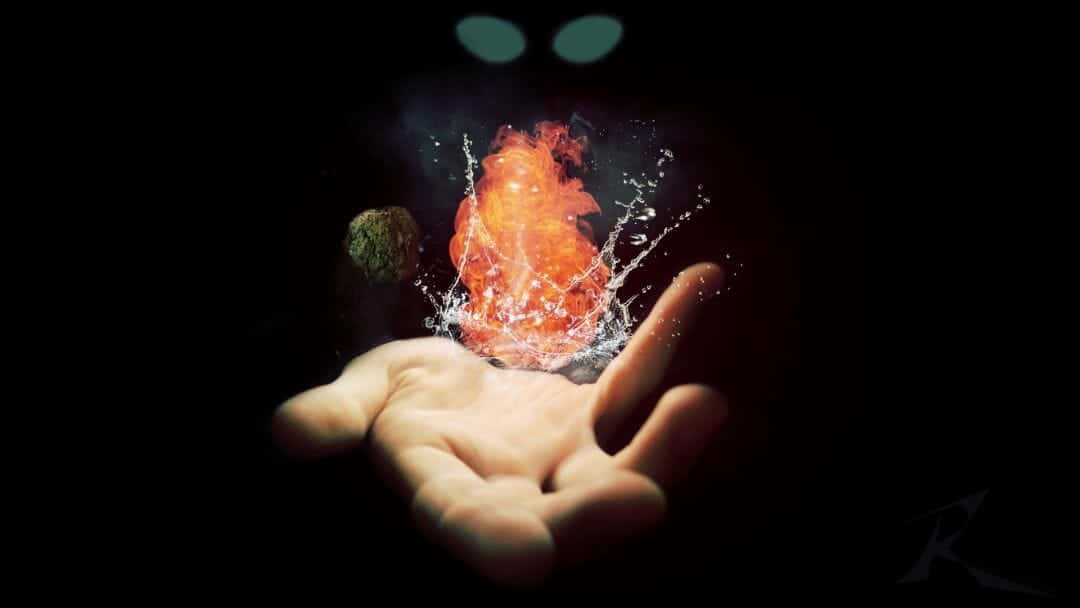 The Conflict Between Fire And Water Background