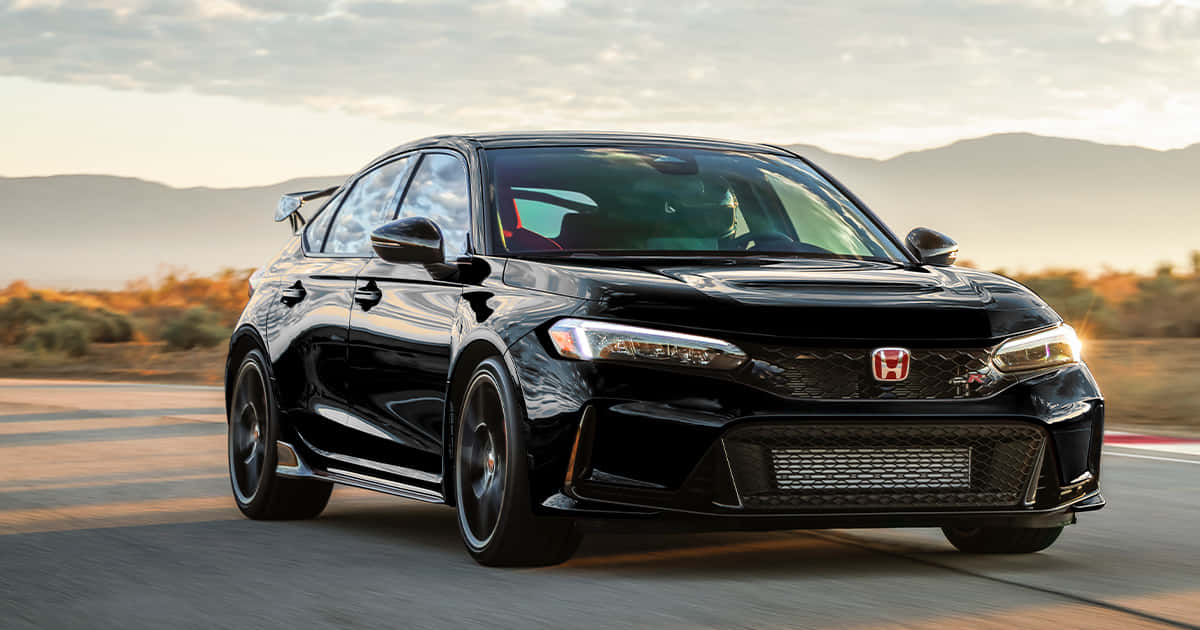 The Cool And Powerful Honda Civic Type R Mid-size Sports Car Background