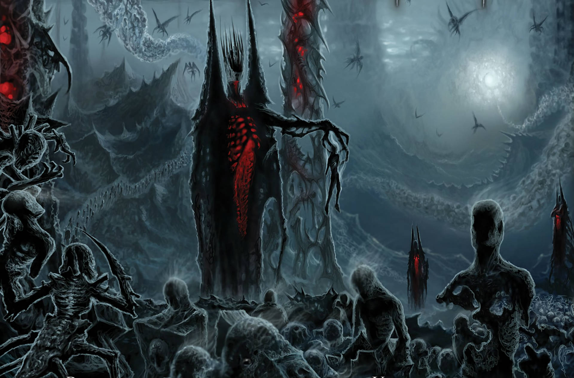 The Cover Of The Album, A Dark And Spooky Scene Background