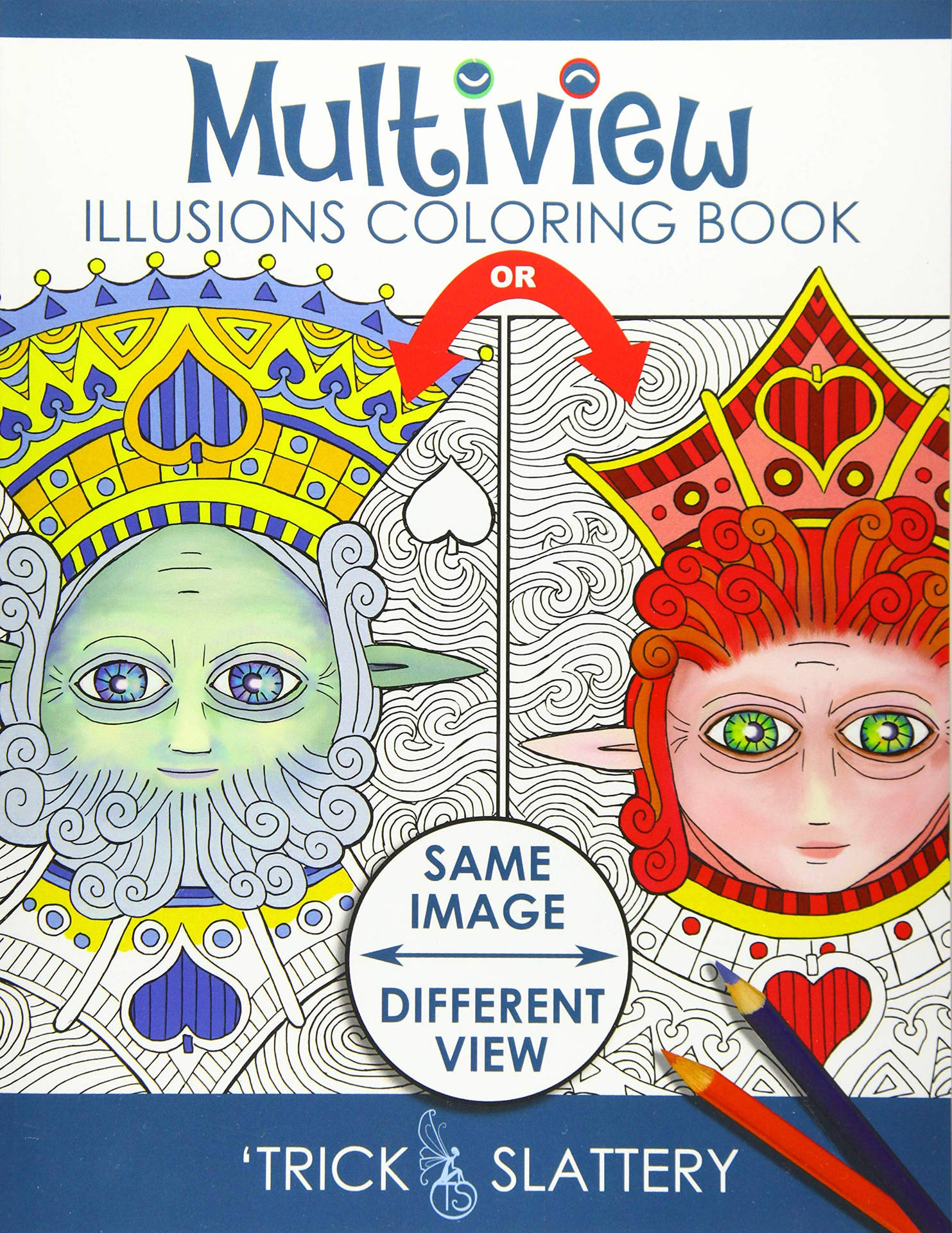 The Cover Of The Ambiguous Illusions Coloring Book Background