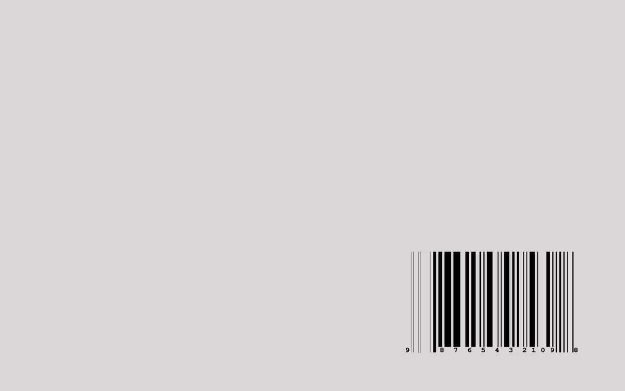 The Cover Of The Book, A Barcode On A Grey Background Background