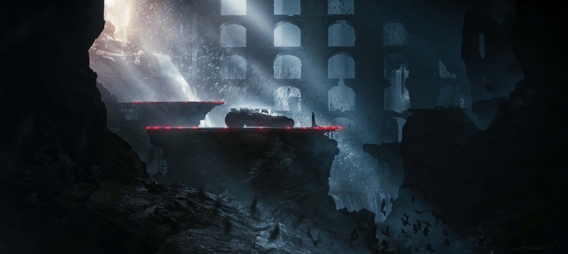 The Cozy, High-tech Batcave Background