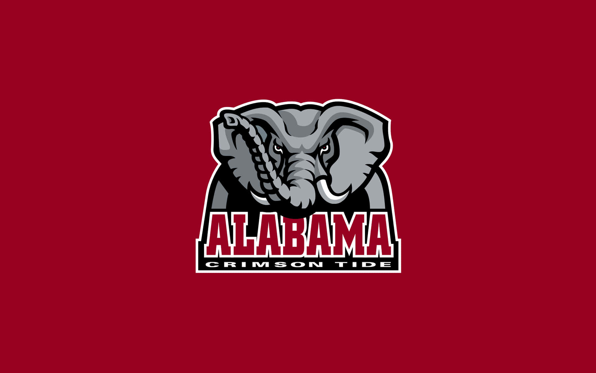 The Crimson Tide Proudly Stands Behind The Alabama Football Logo. Background