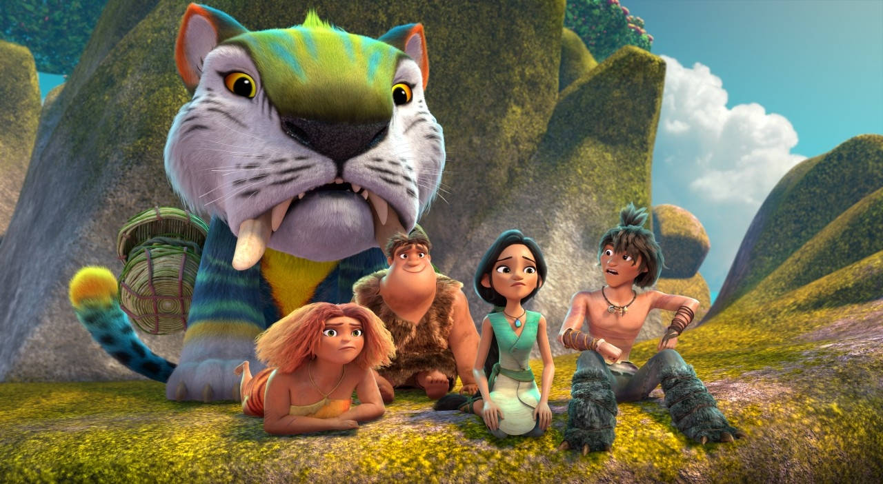 The Croods Family With Pet Chunky Background