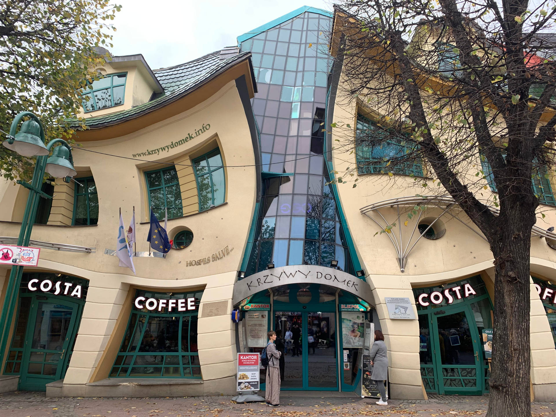 The Crooked House In Poland Background