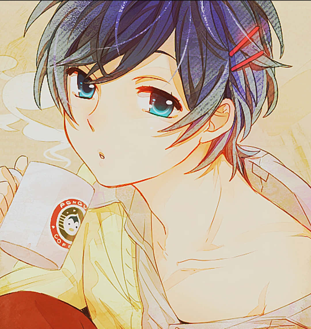 The Cutest Anime Boys Blooming With Youth And Joy Background