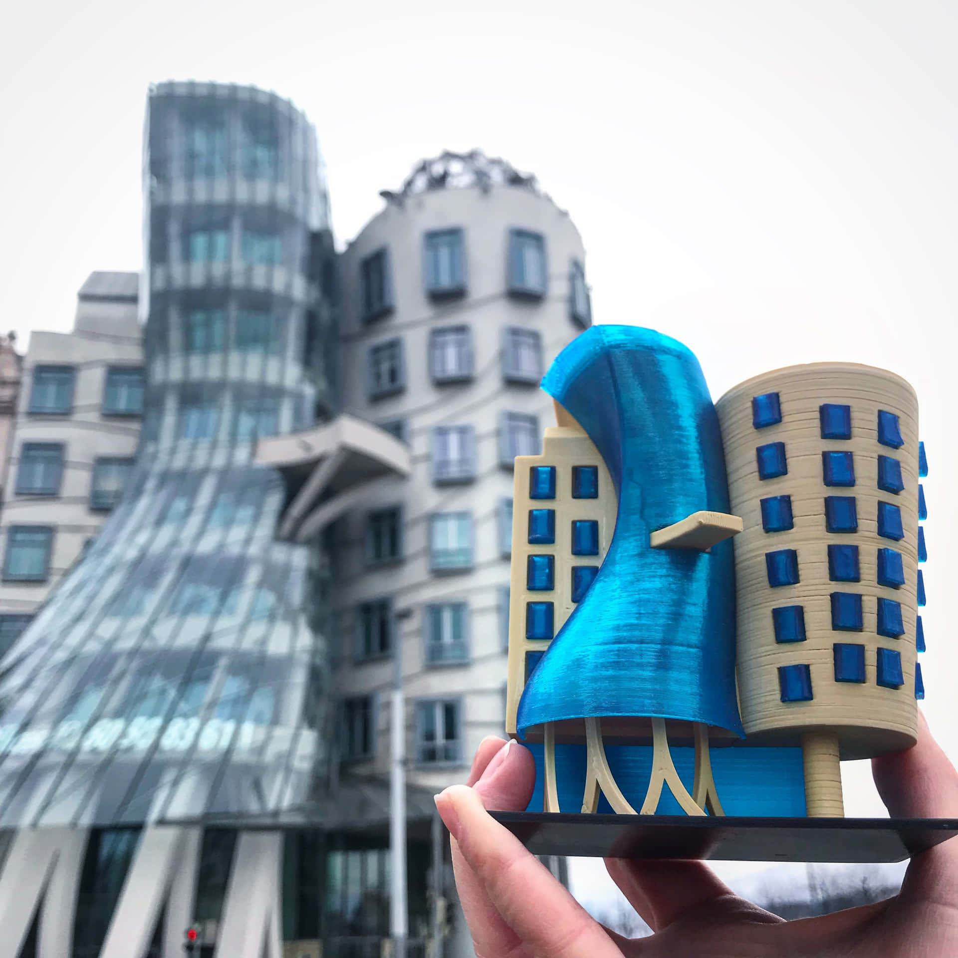 The Dancing House - A Striking Fusion Of Architecture And Art Background