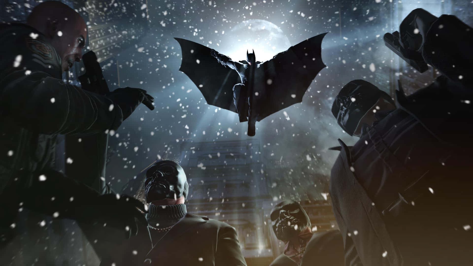 The Dark Knight Fights For Justice In Batman Arkham Origins Background
