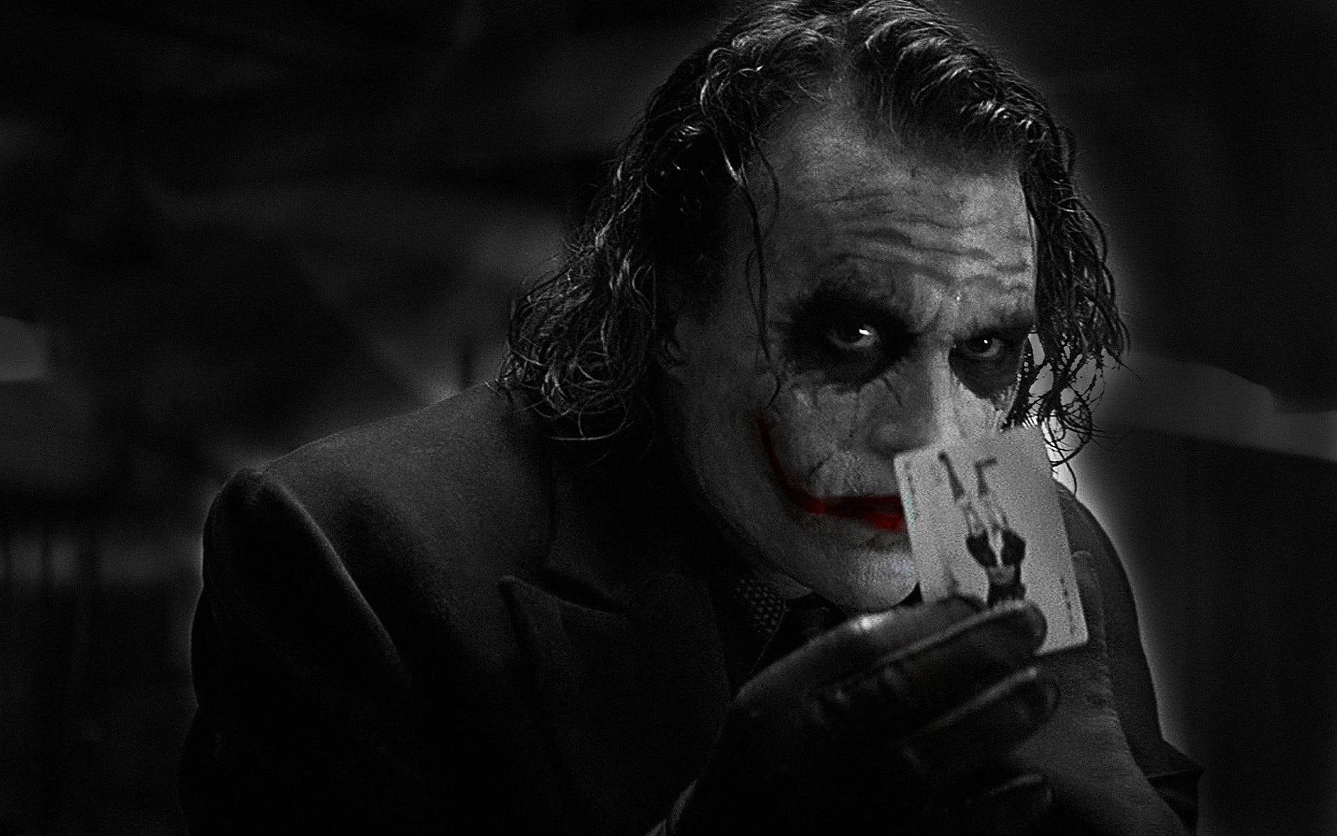 The Dark Knight Heath Ledger Joker Card Background
