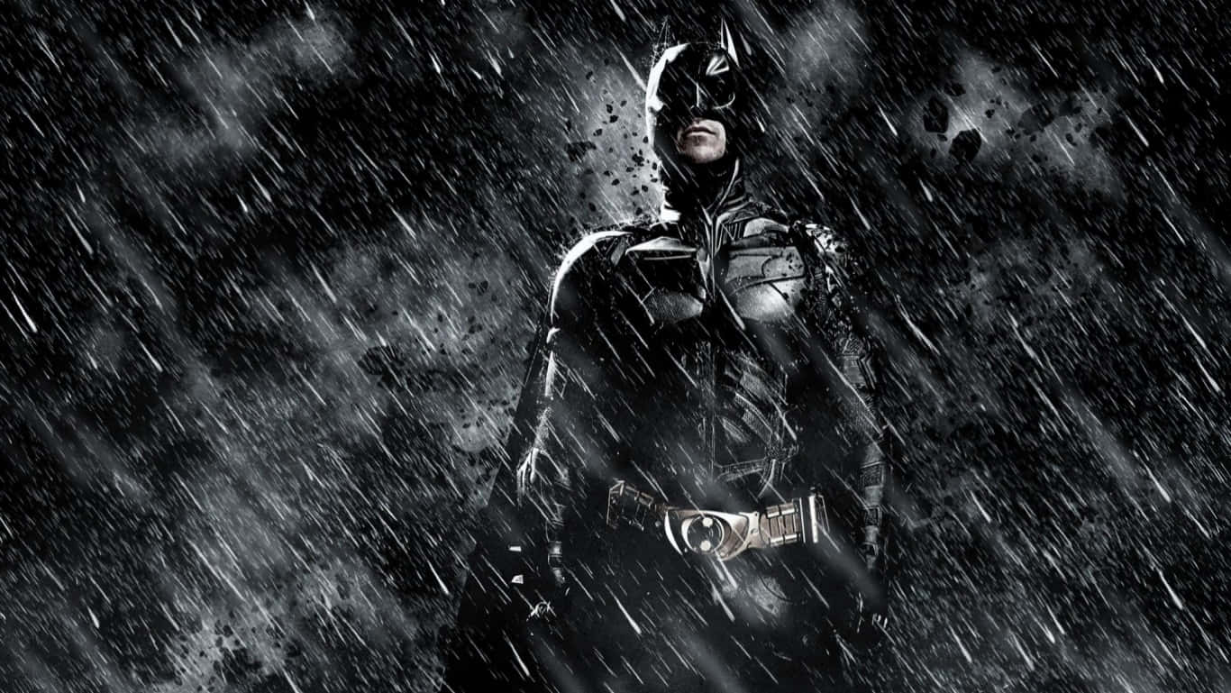 The Dark Knight Stands At The Center Of A Post-apocalyptic Landscape