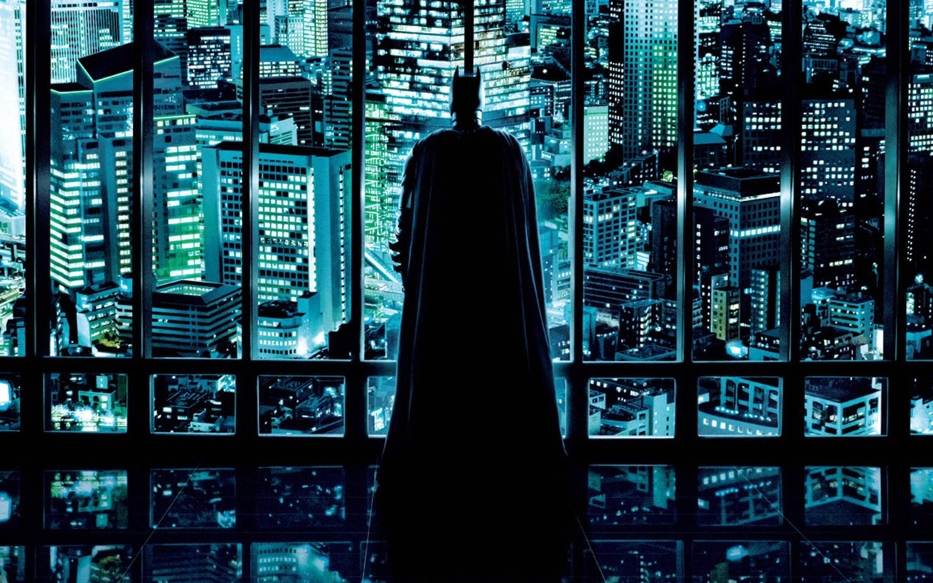 The Dark Knight Watches Over Gotham City Background
