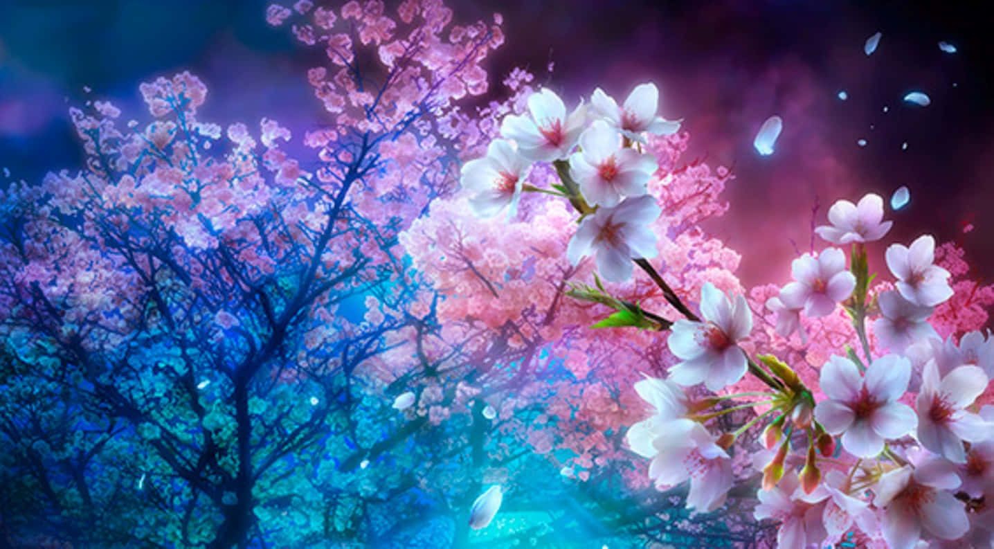 The Delicate Beauty Of Sakura Blossom Background