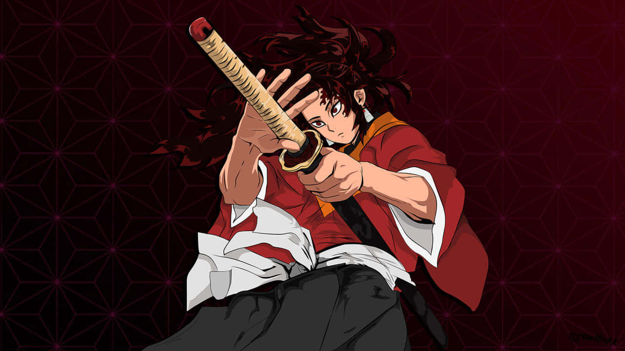 The Demon Slayer Yoriichi Tsugikuni, Fearless And Determined Background