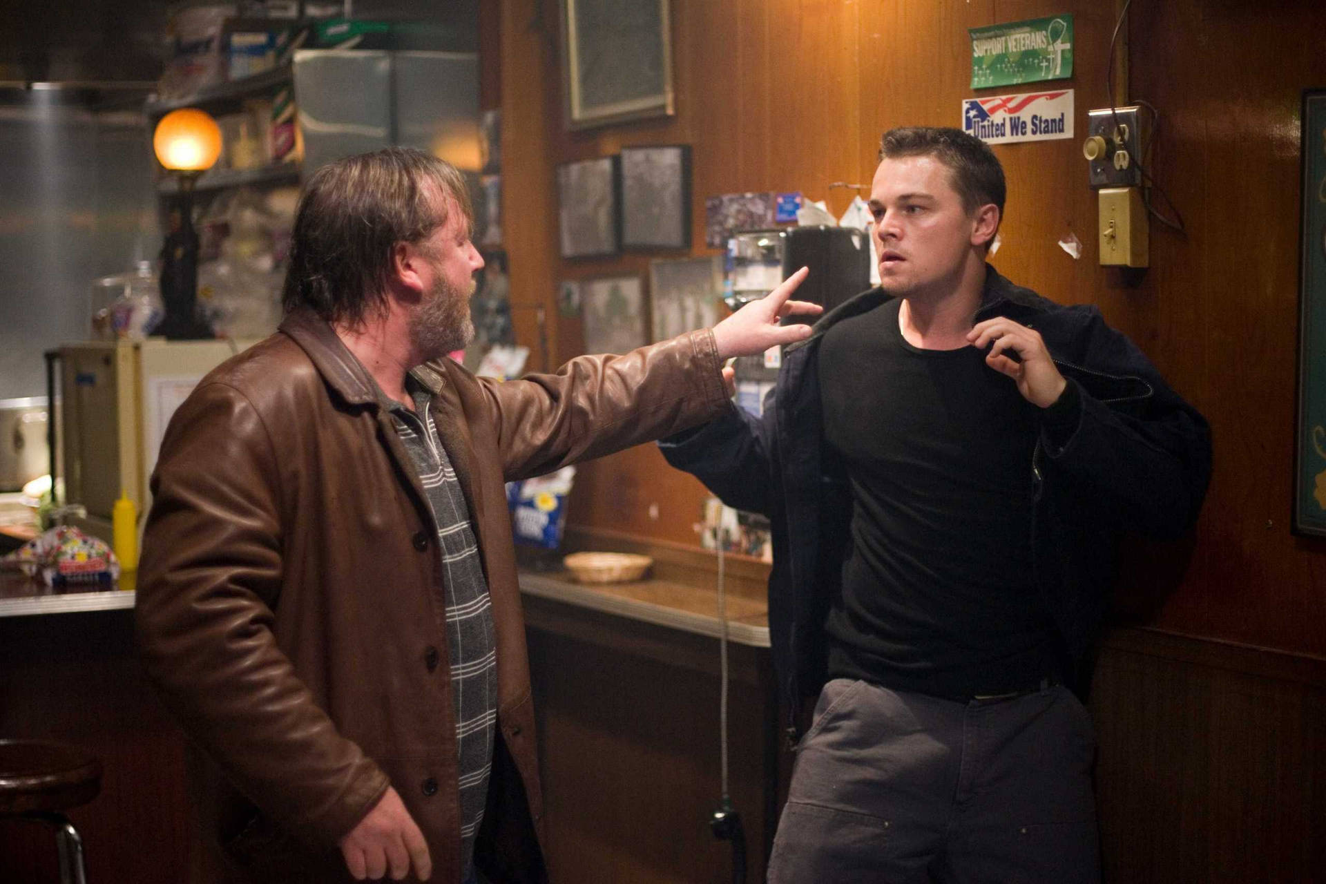 The Departed Leonardo Dicaprio Confrontation Background