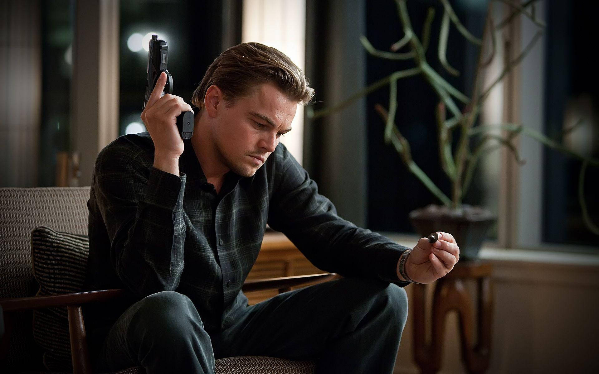 The Departed Leonardo Dicaprio Holding Gun