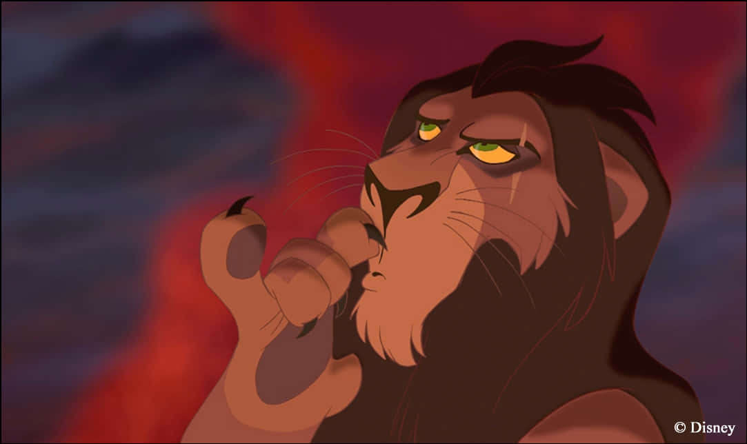 The Devious Prince Scar From Disney's Lion King Background