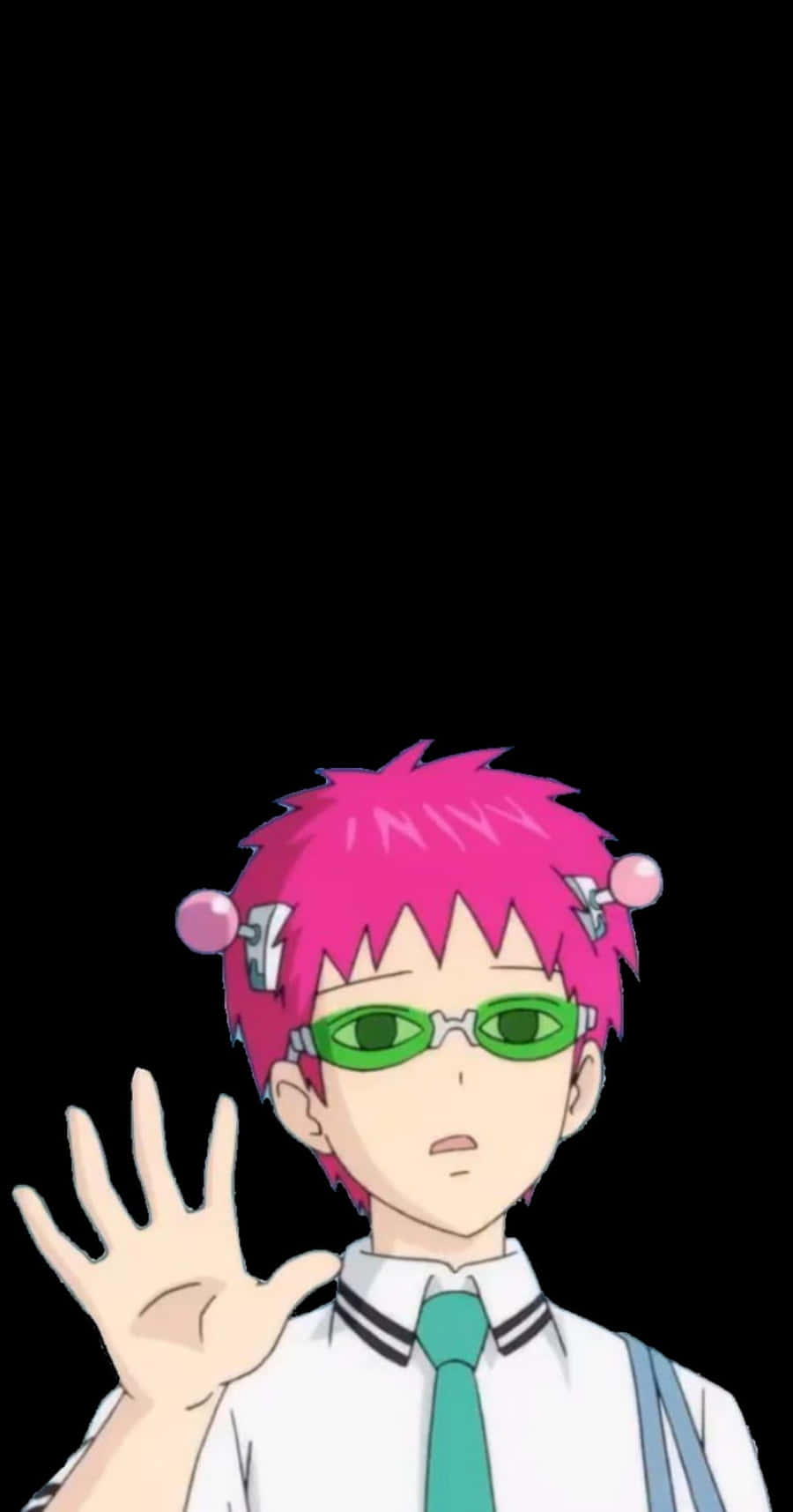 The Disastrous Life Of Saiki K Black Mobile Background