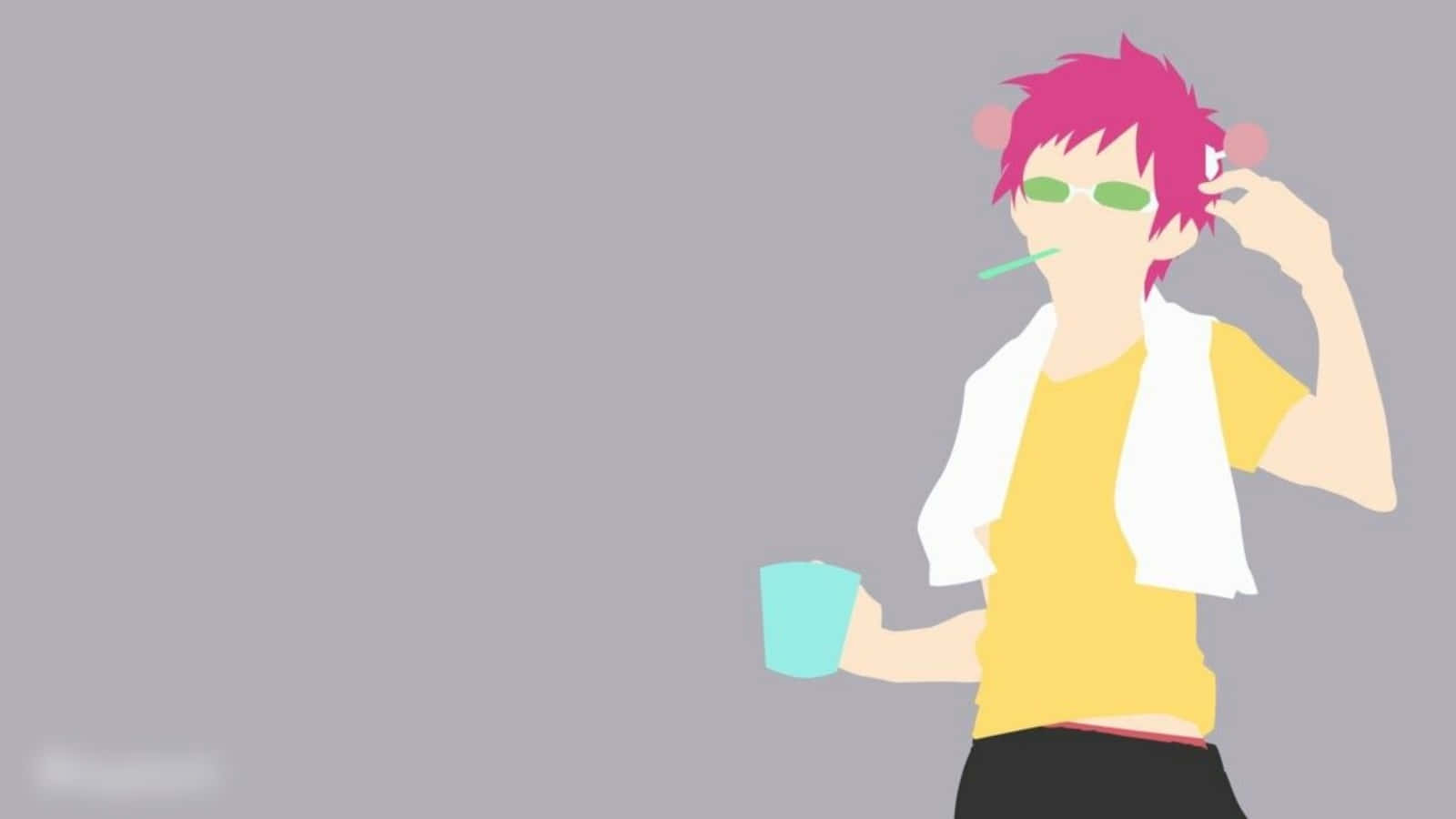 The Disastrous Life Of Saiki K Grey Vector Background