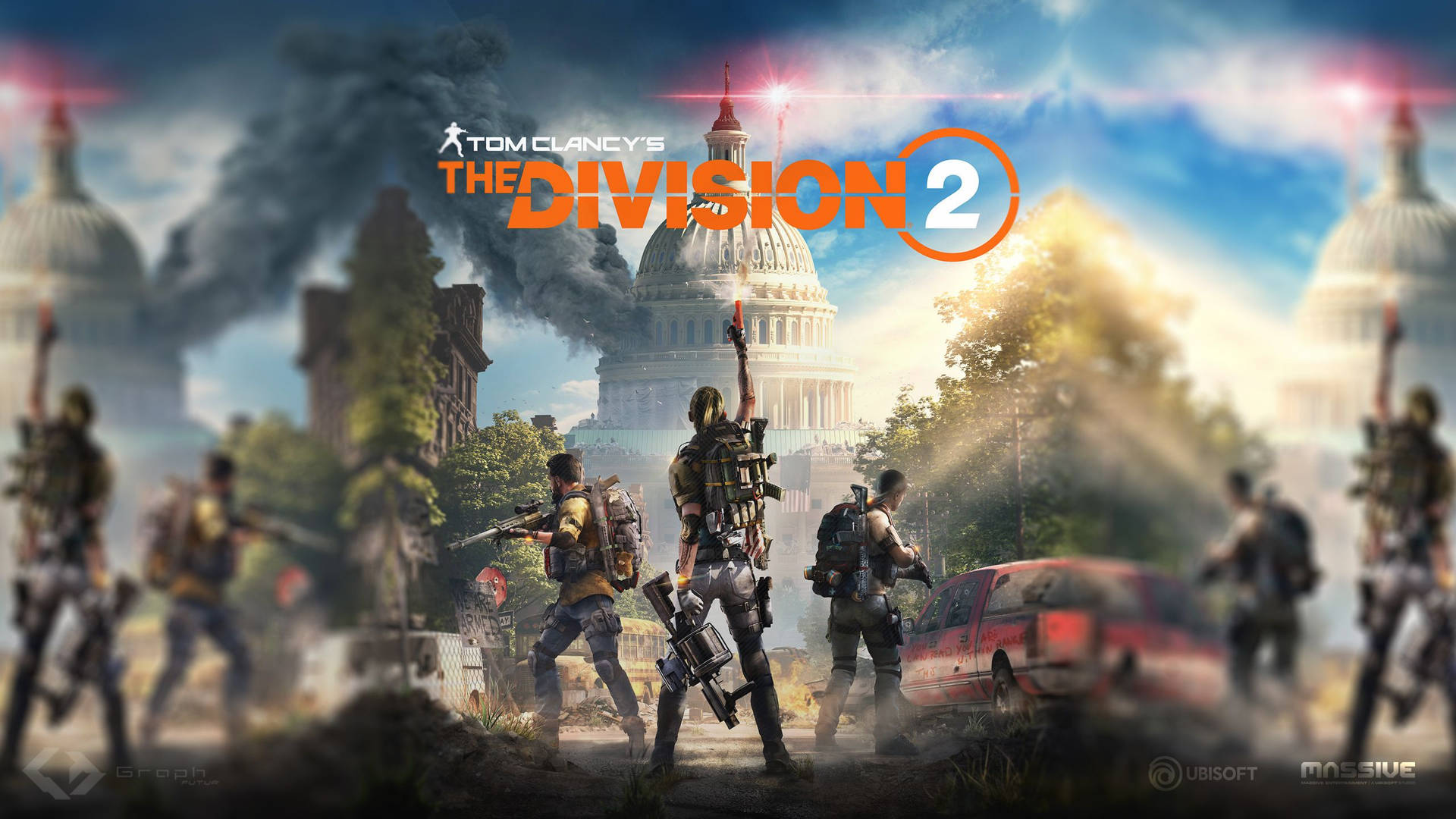The Division 2 Agents In Whitehouse Background
