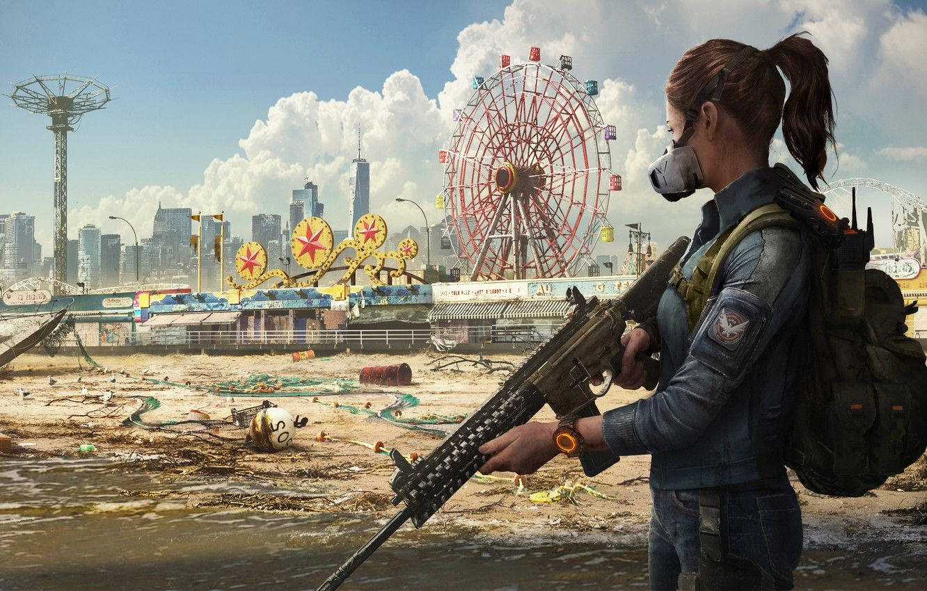 The Division 2 Ruined Amusement Park Background