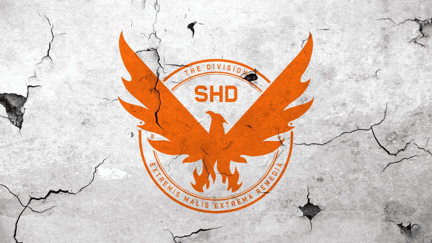 The Division 4k Orange Logo Background