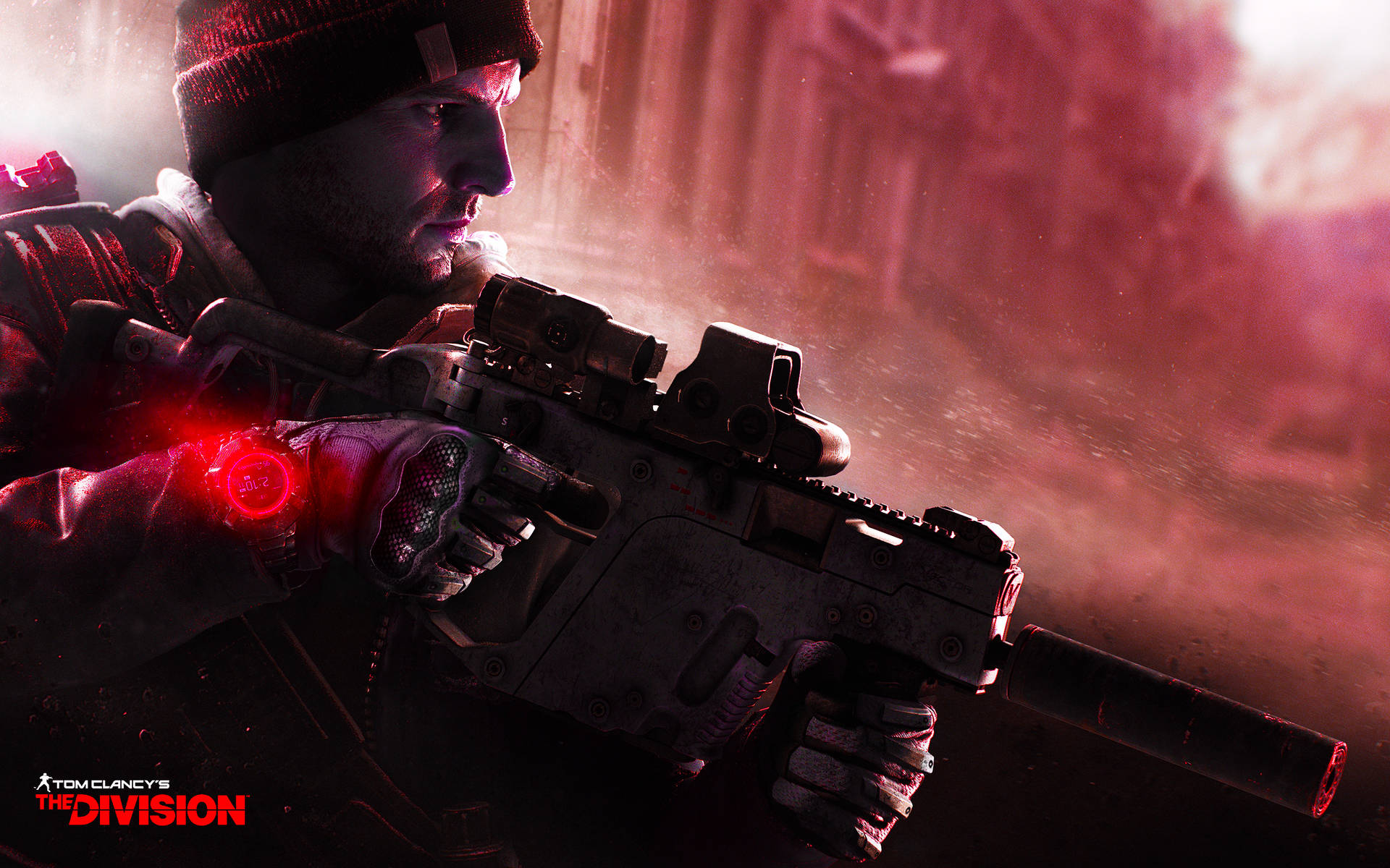 The Division Red Hue Background