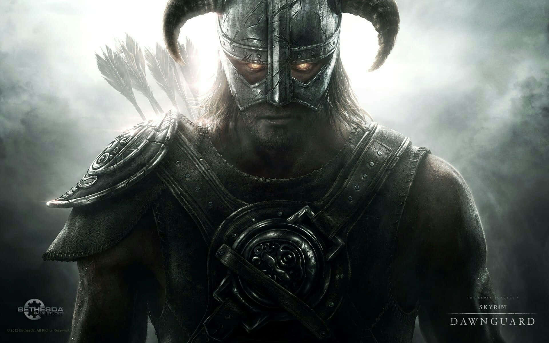 The Dovahkiin, Dragonborn Warrior, Harnessing The Power Of The Thu'um Against A Mighty Foe