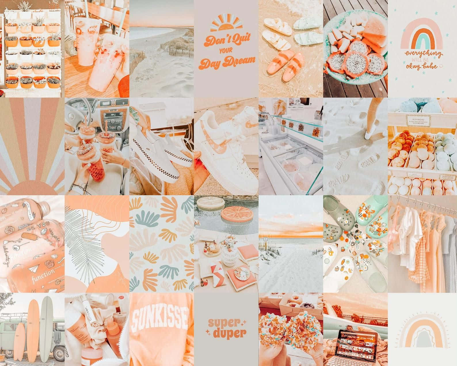 The Dreamy Pastels Of Vintage Peach Background